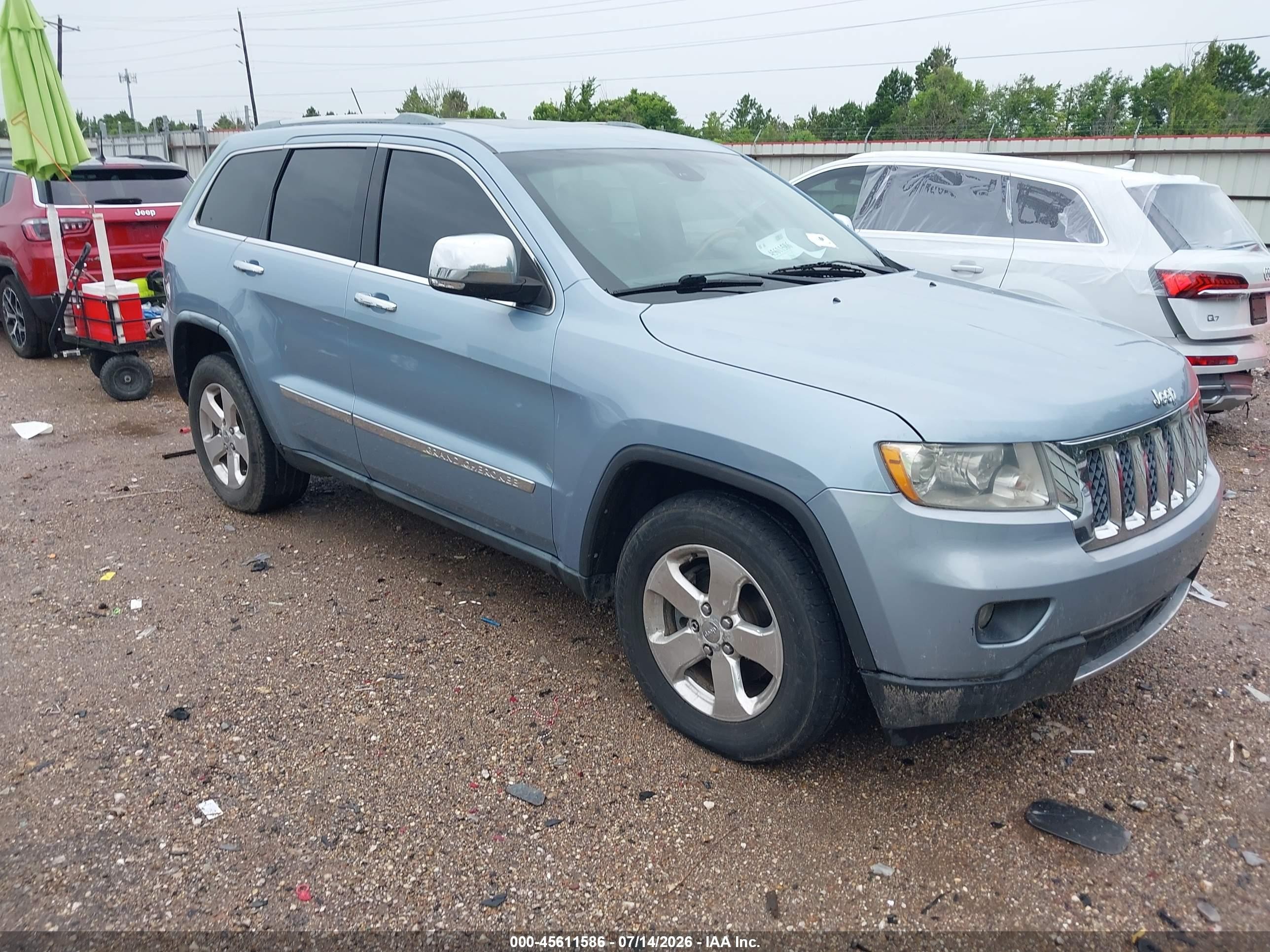 2012 Jeep Grand Cherokee Overland Blue vin: 1C4RJECTXCC227772