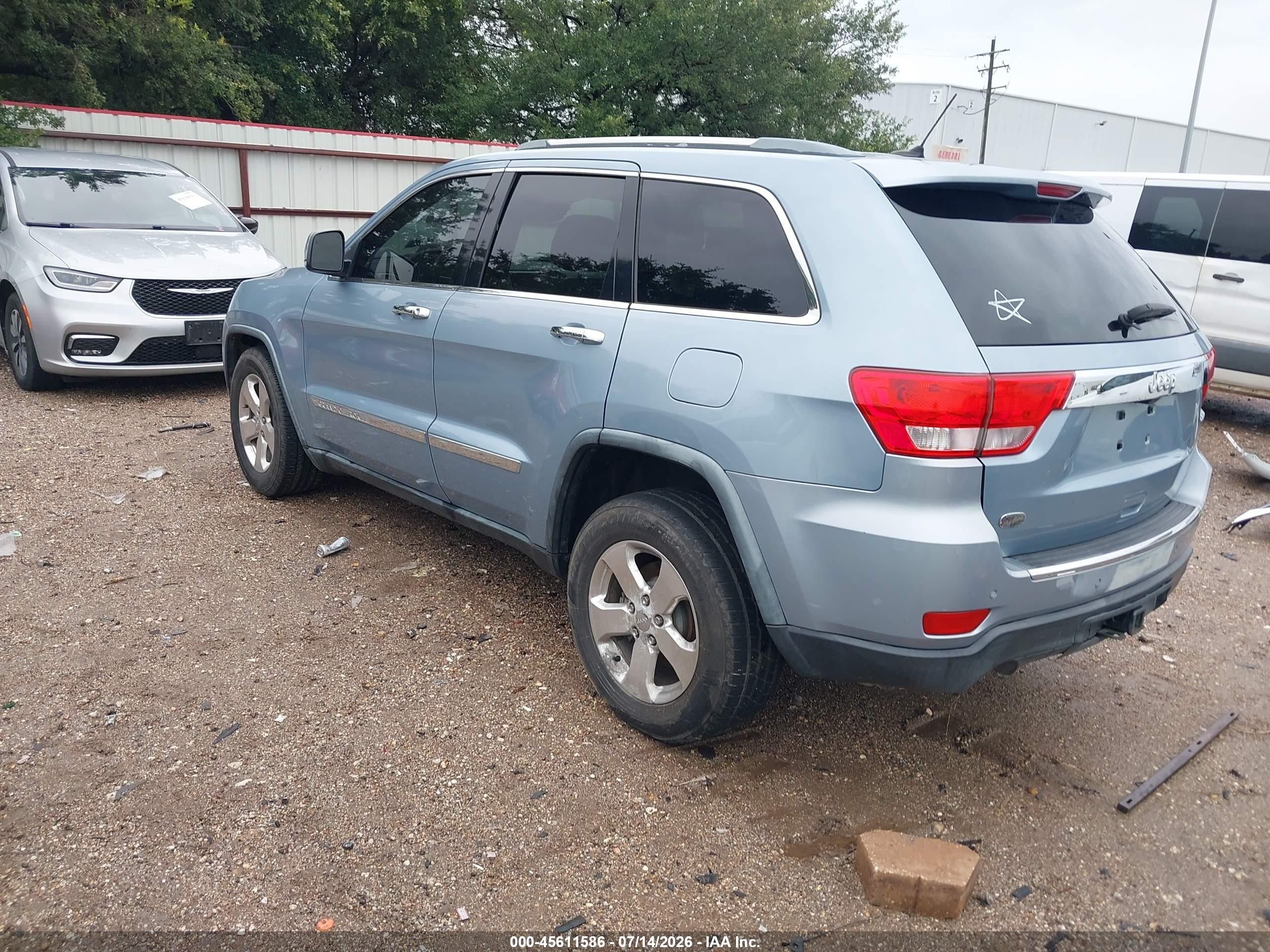 2012 Jeep Grand Cherokee Overland Blue vin: 1C4RJECTXCC227772