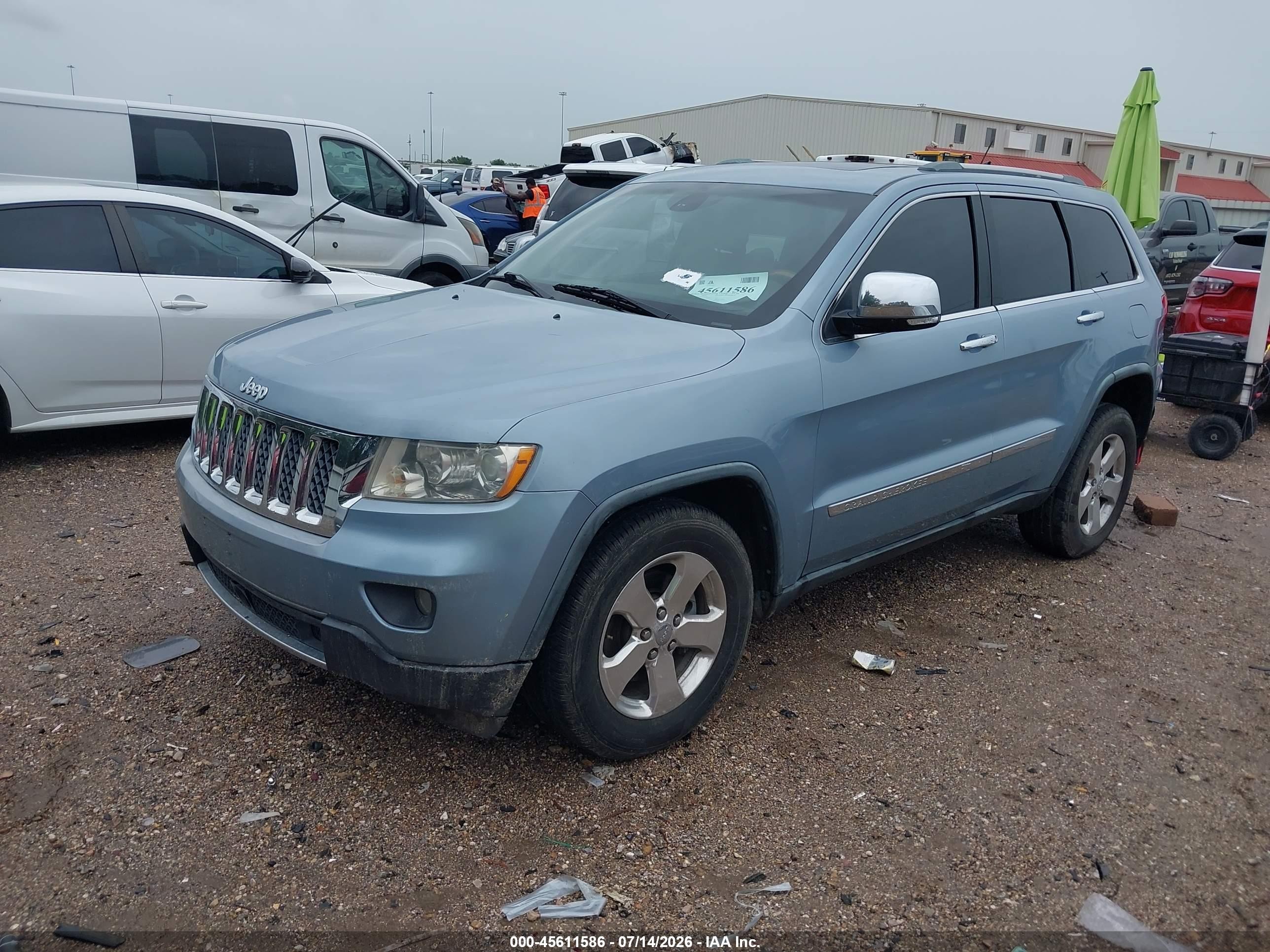 2012 Jeep Grand Cherokee Overland Blue vin: 1C4RJECTXCC227772