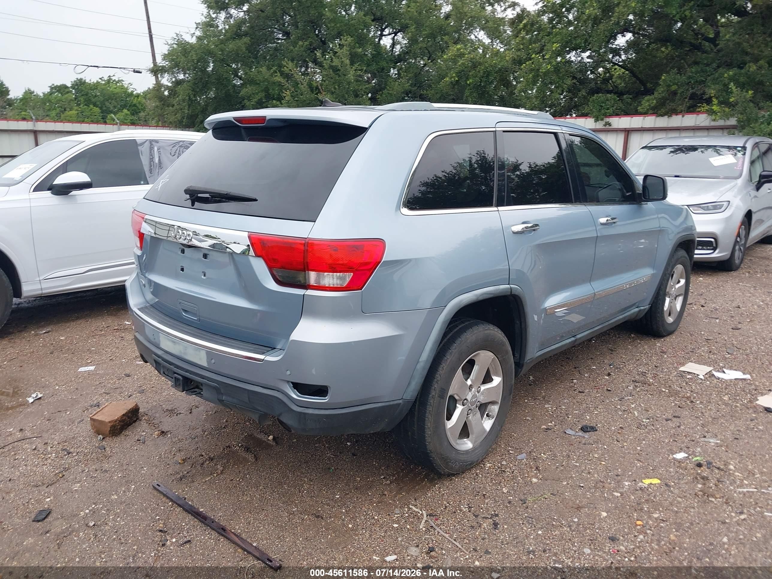 2012 Jeep Grand Cherokee Overland Blue vin: 1C4RJECTXCC227772