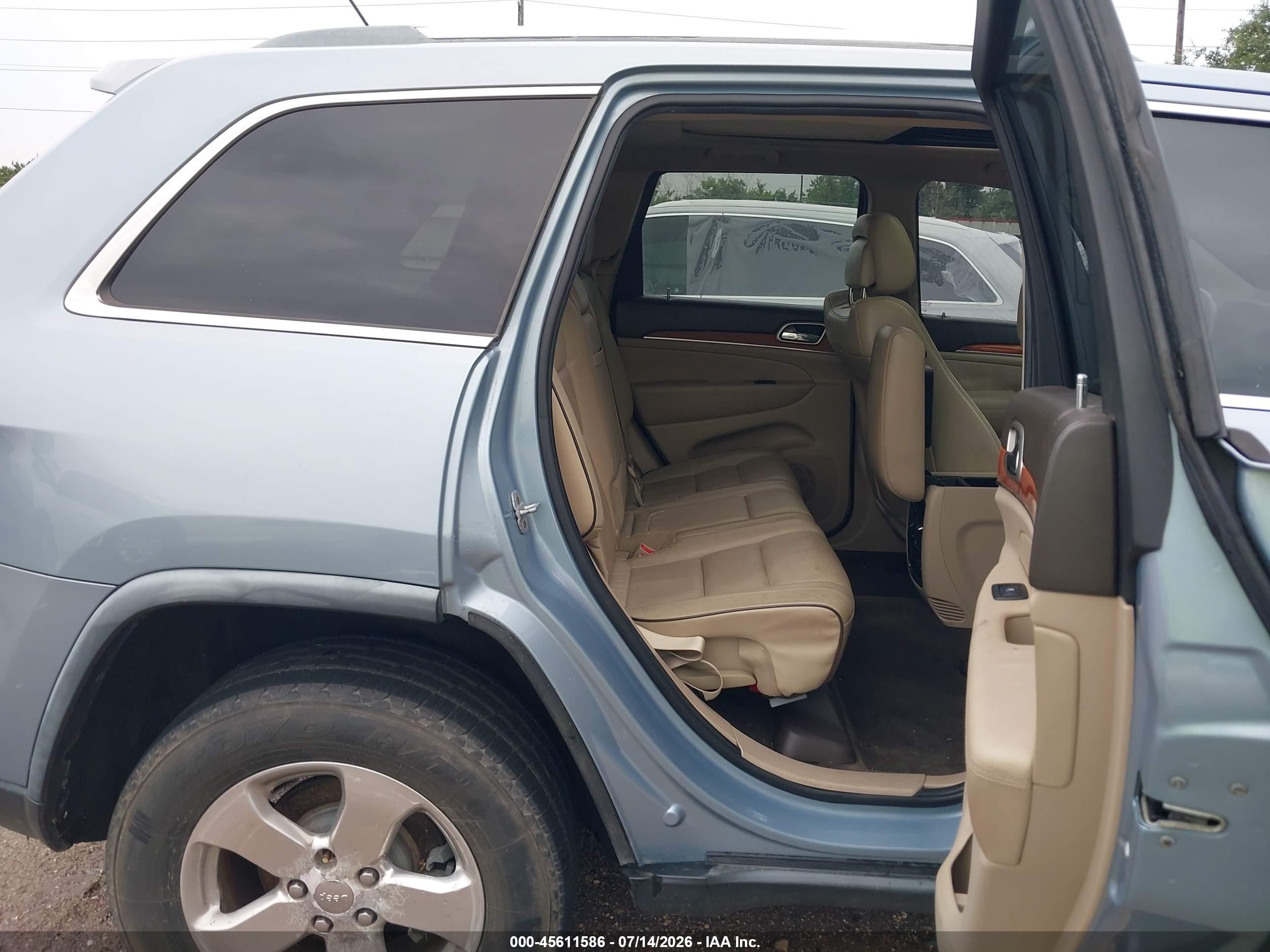 2012 Jeep Grand Cherokee Overland Blue vin: 1C4RJECTXCC227772