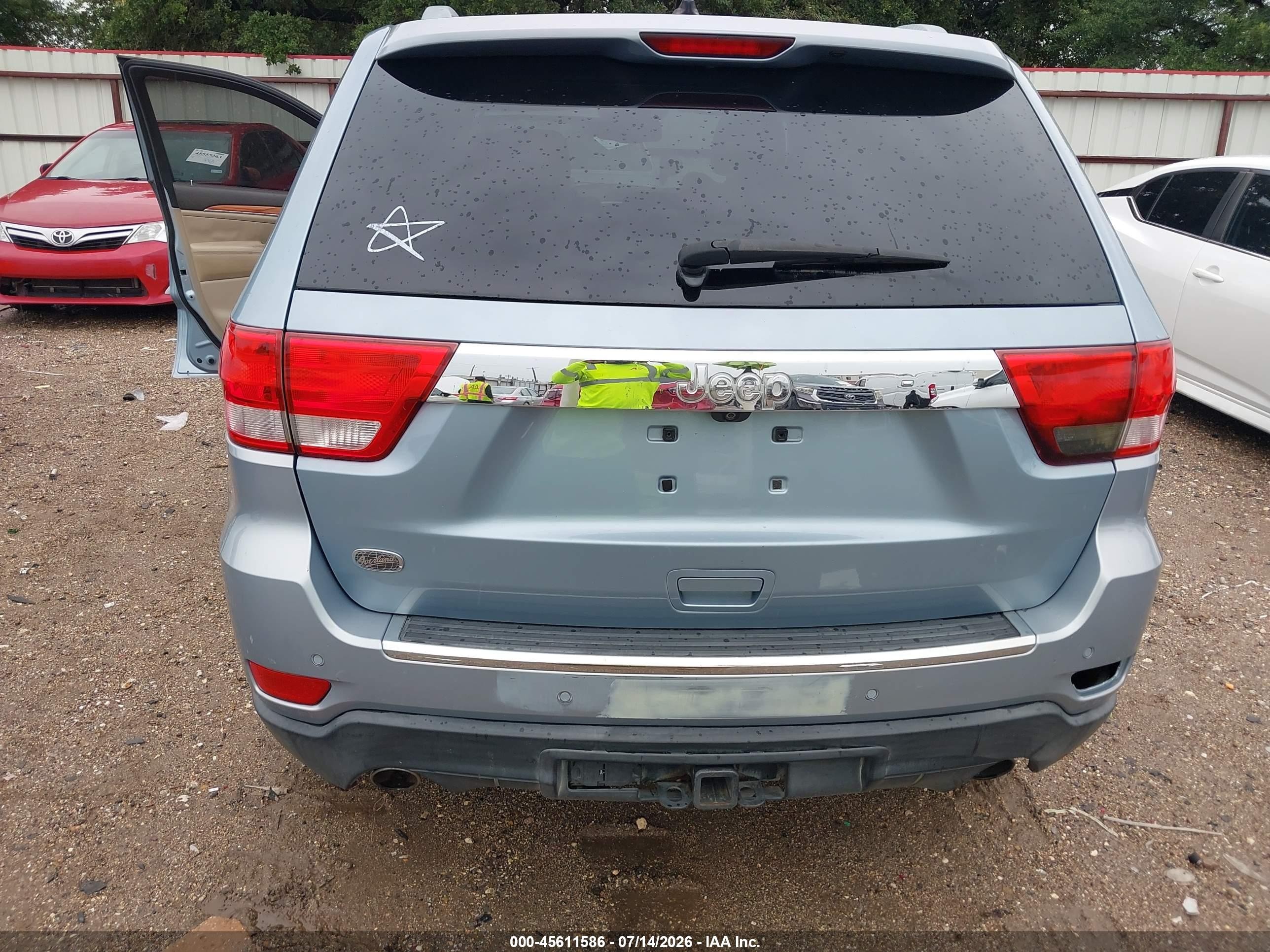 2012 Jeep Grand Cherokee Overland Blue vin: 1C4RJECTXCC227772