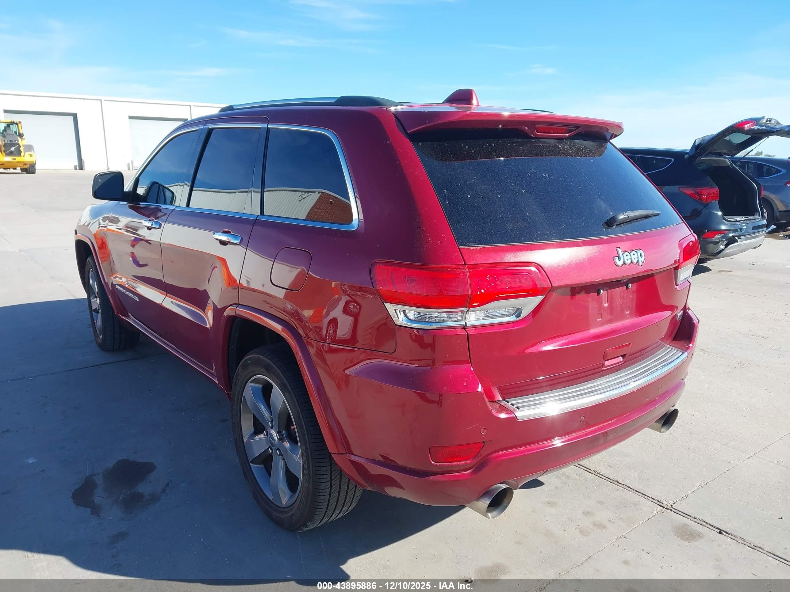 2014 Jeep Grand Cherokee Overland Red vin: 1C4RJECTXEC574005
