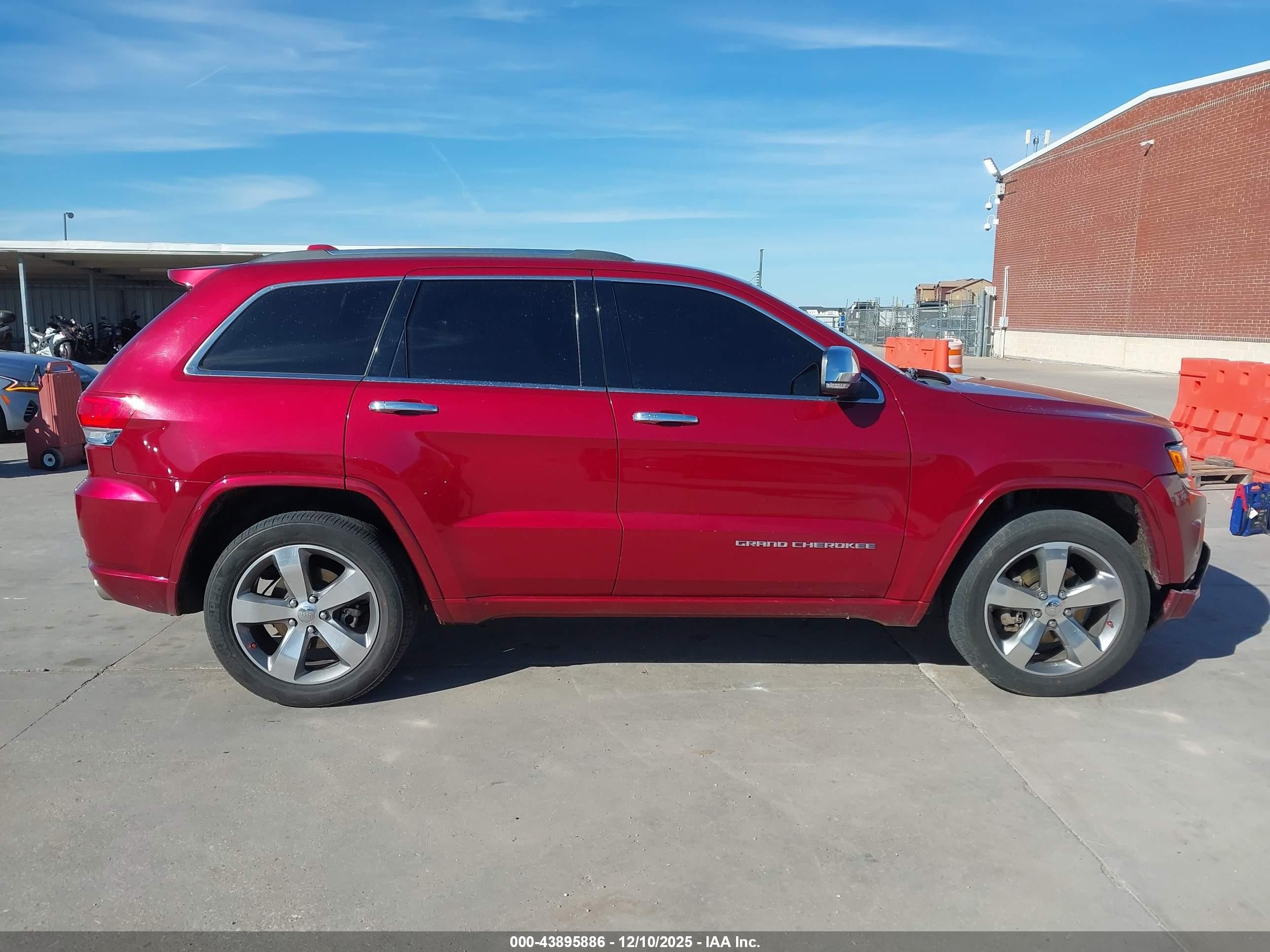 2014 Jeep Grand Cherokee Overland Red vin: 1C4RJECTXEC574005