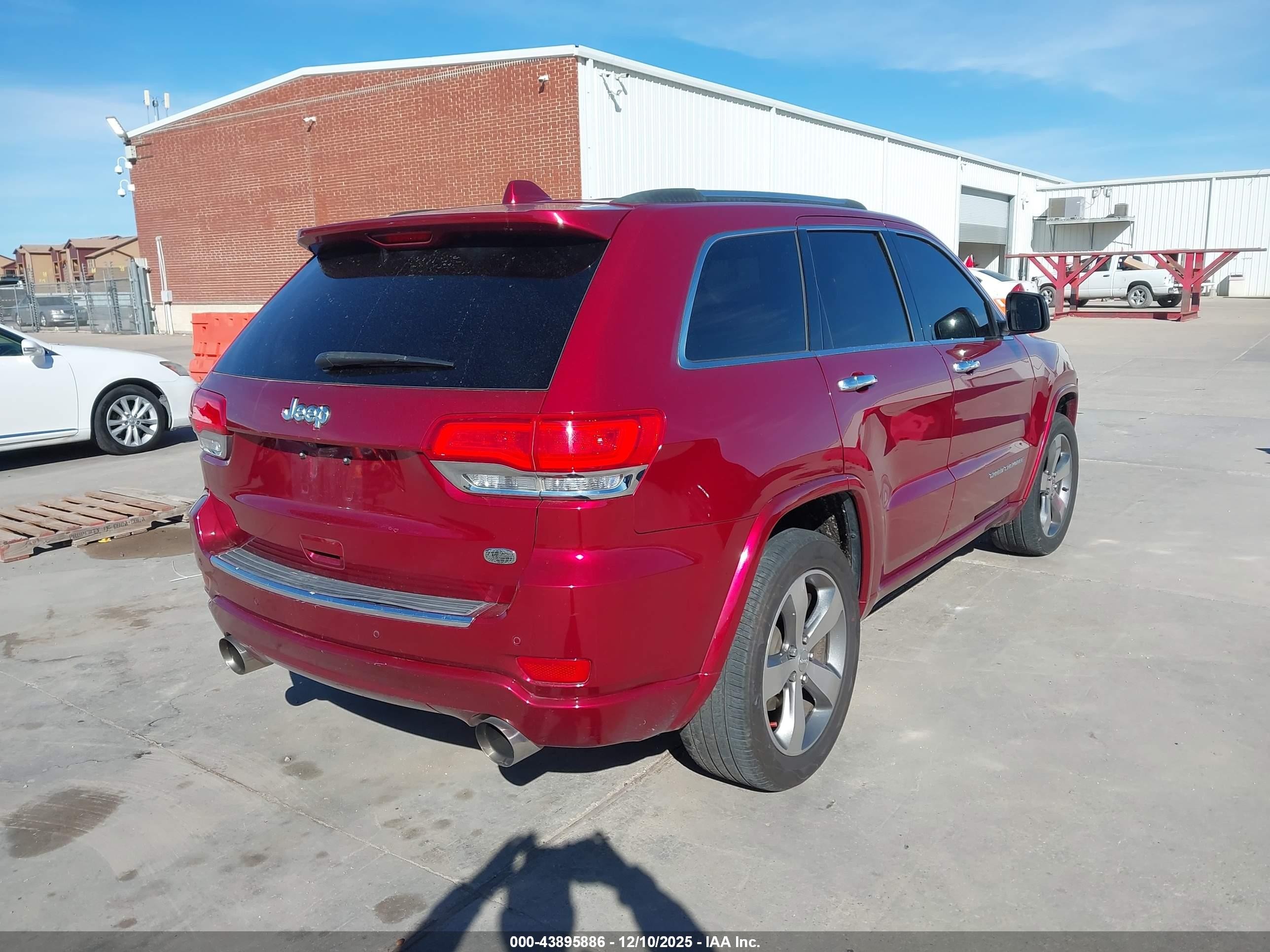 2014 Jeep Grand Cherokee Overland Red vin: 1C4RJECTXEC574005