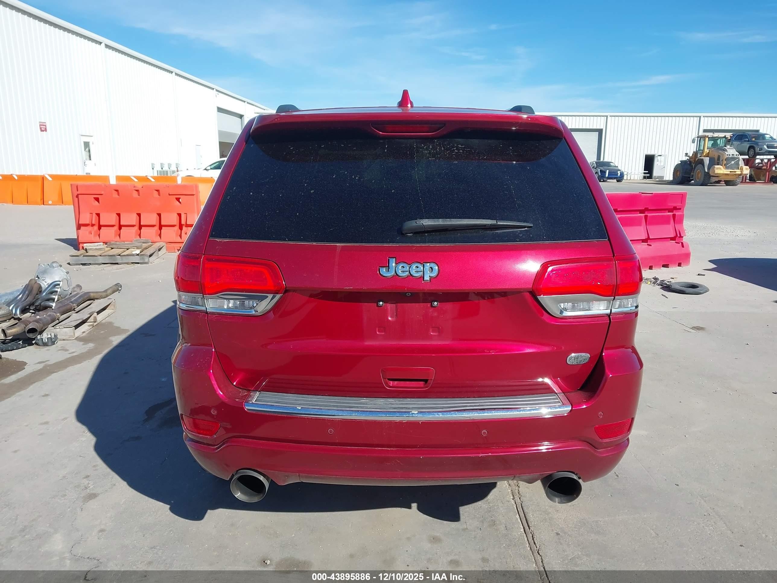 2014 Jeep Grand Cherokee Overland Red vin: 1C4RJECTXEC574005