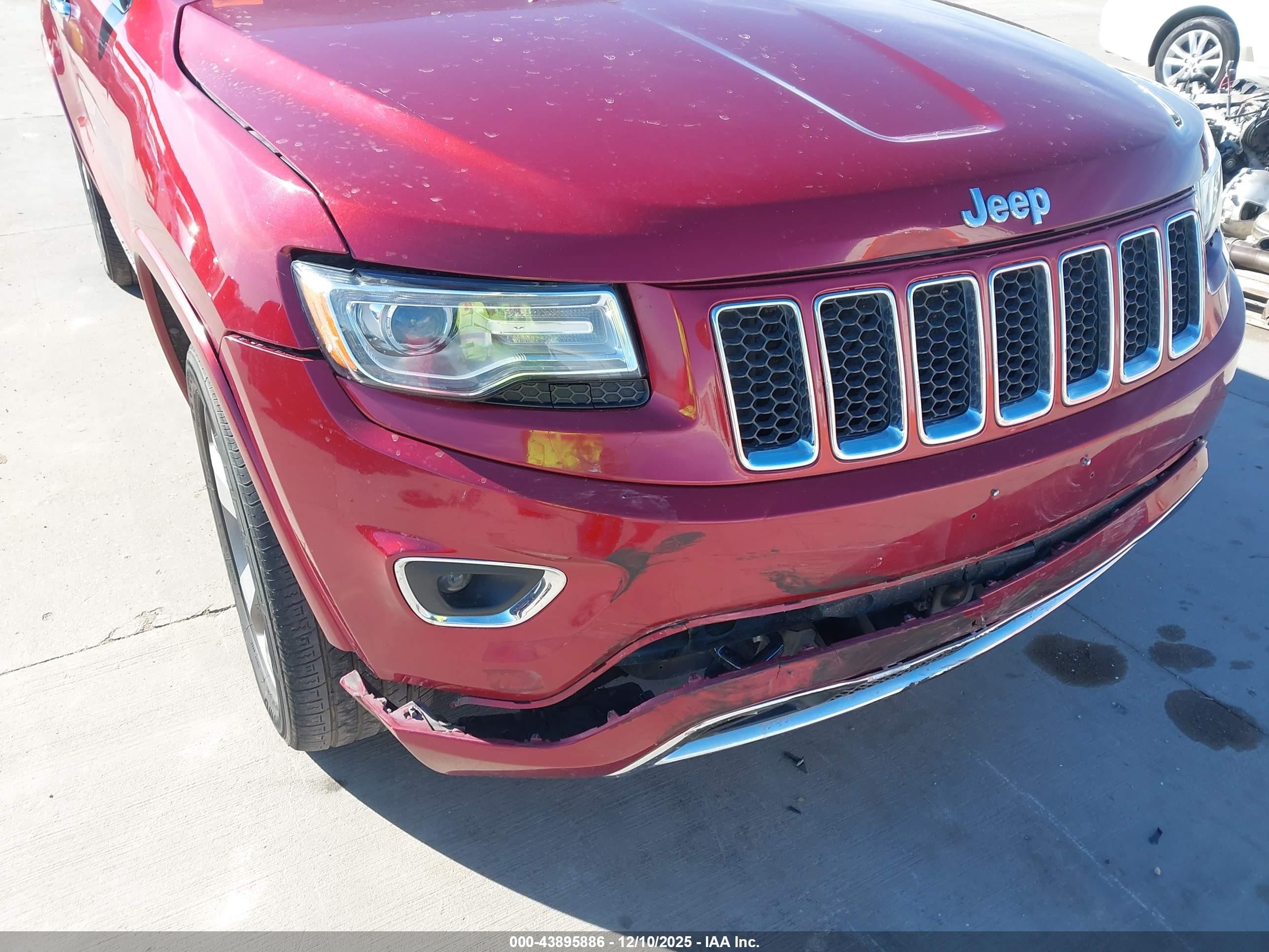 2014 Jeep Grand Cherokee Overland Red vin: 1C4RJECTXEC574005