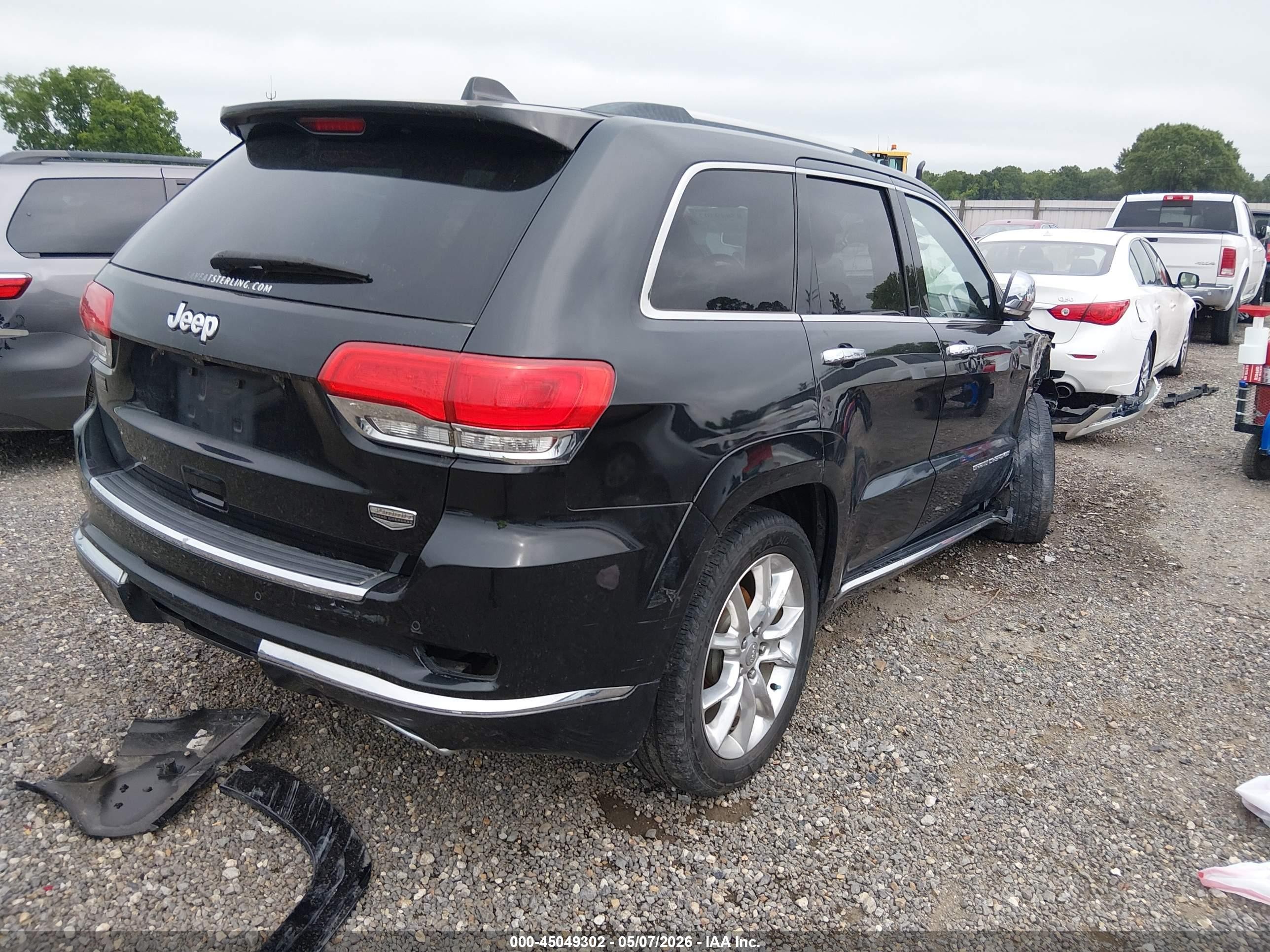 2014 Jeep Grand Cherokee Summit Black vin: 1C4RJEJG4EC523704
