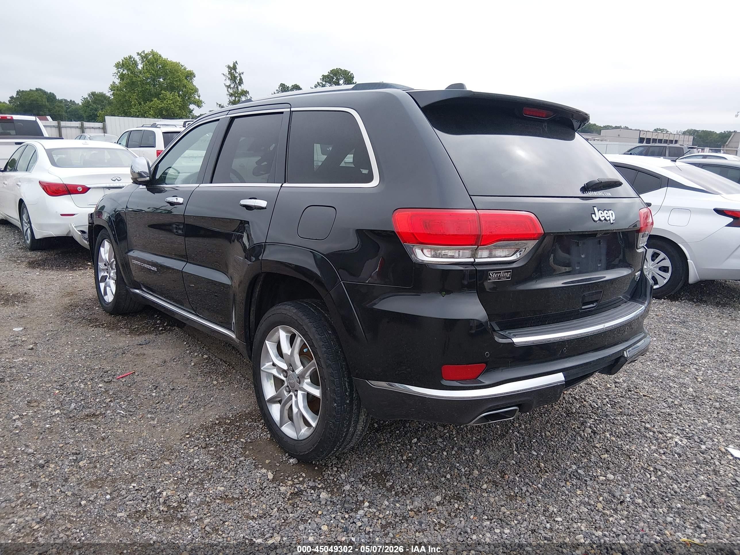2014 Jeep Grand Cherokee Summit Black vin: 1C4RJEJG4EC523704