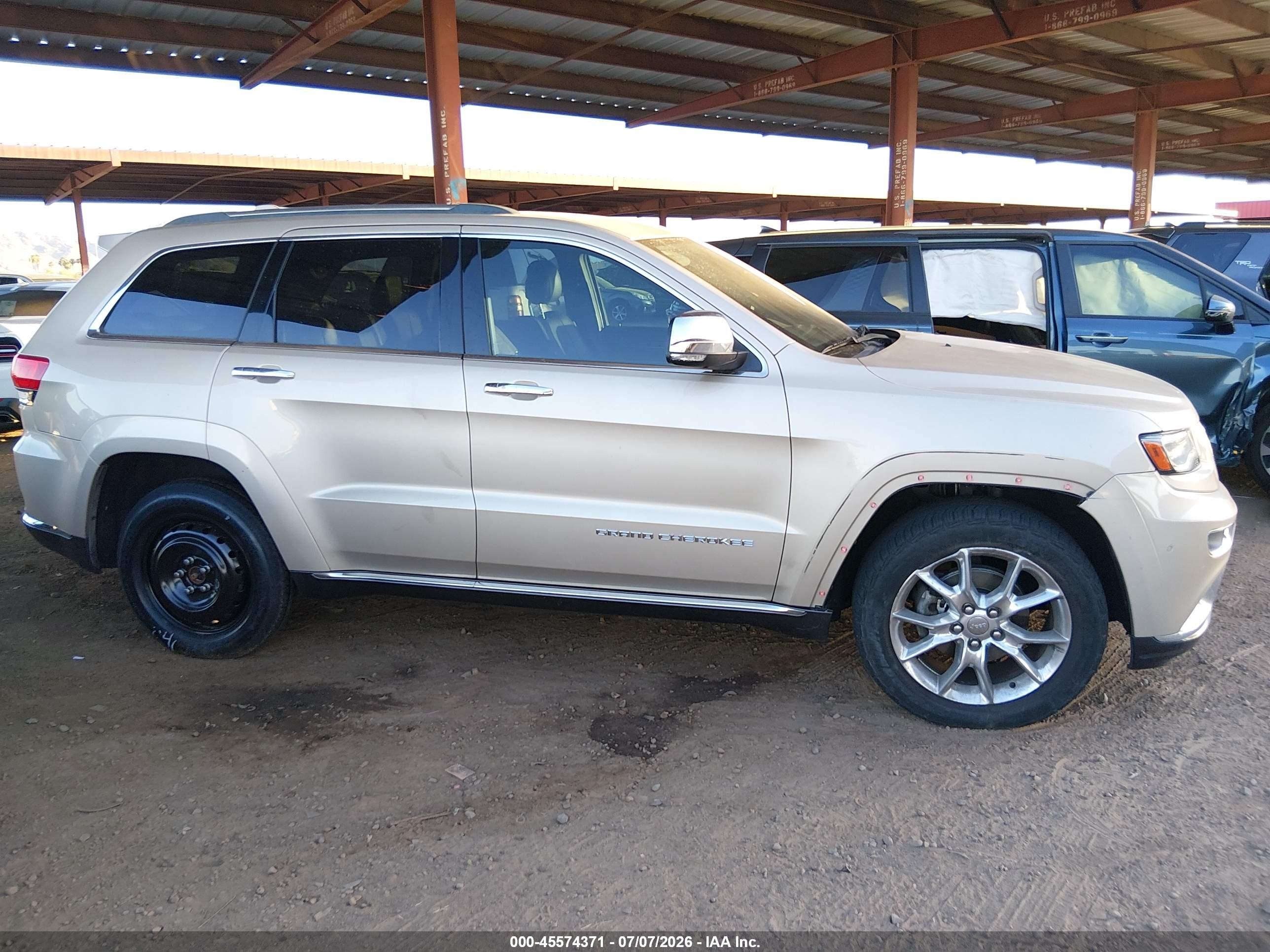 2014 Jeep Grand Cherokee Summit Gold vin: 1C4RJEJG8EC311100
