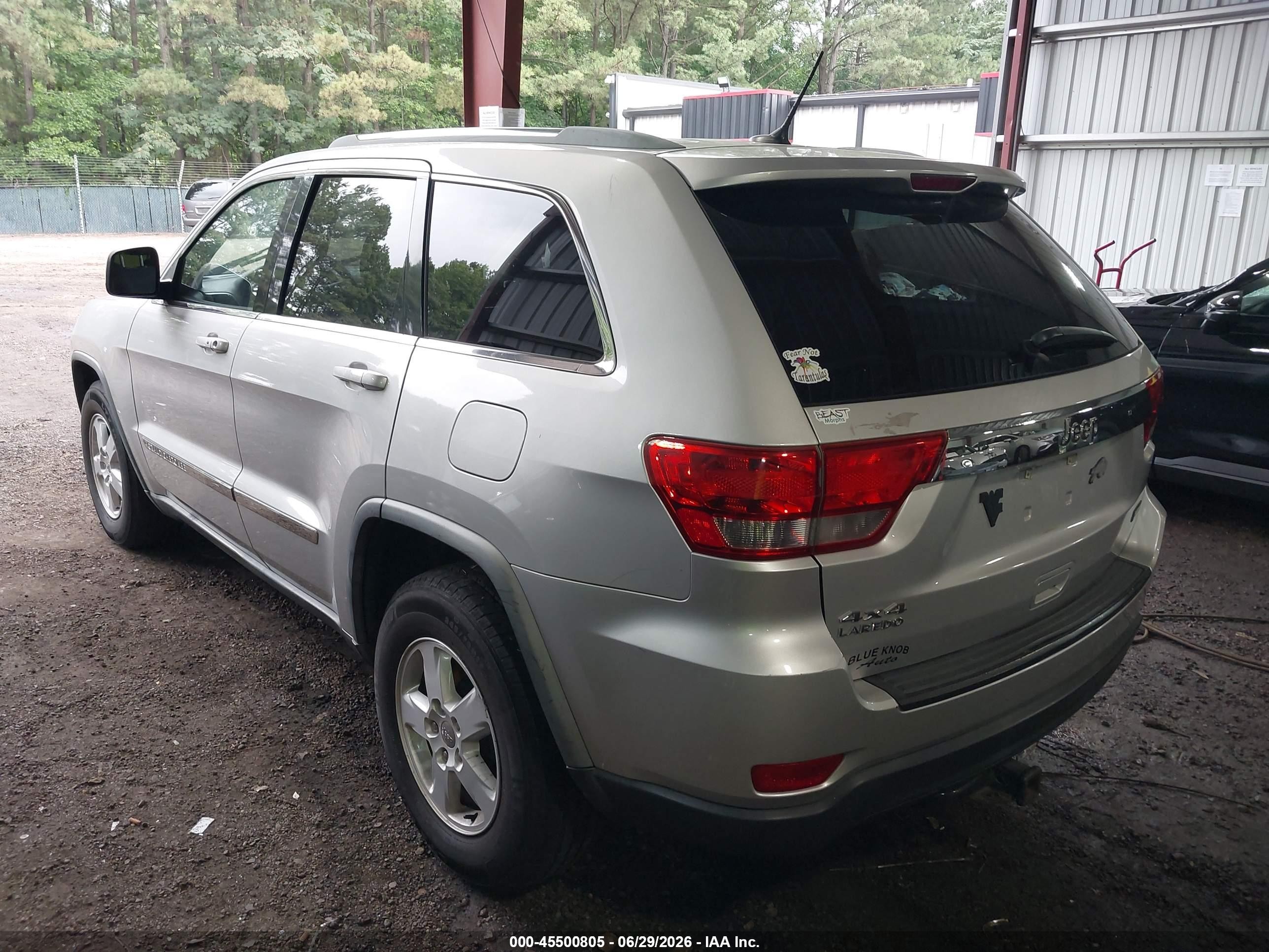 2012 Jeep Grand Cherokee Laredo Silver vin: 1C4RJFAG0CC119155