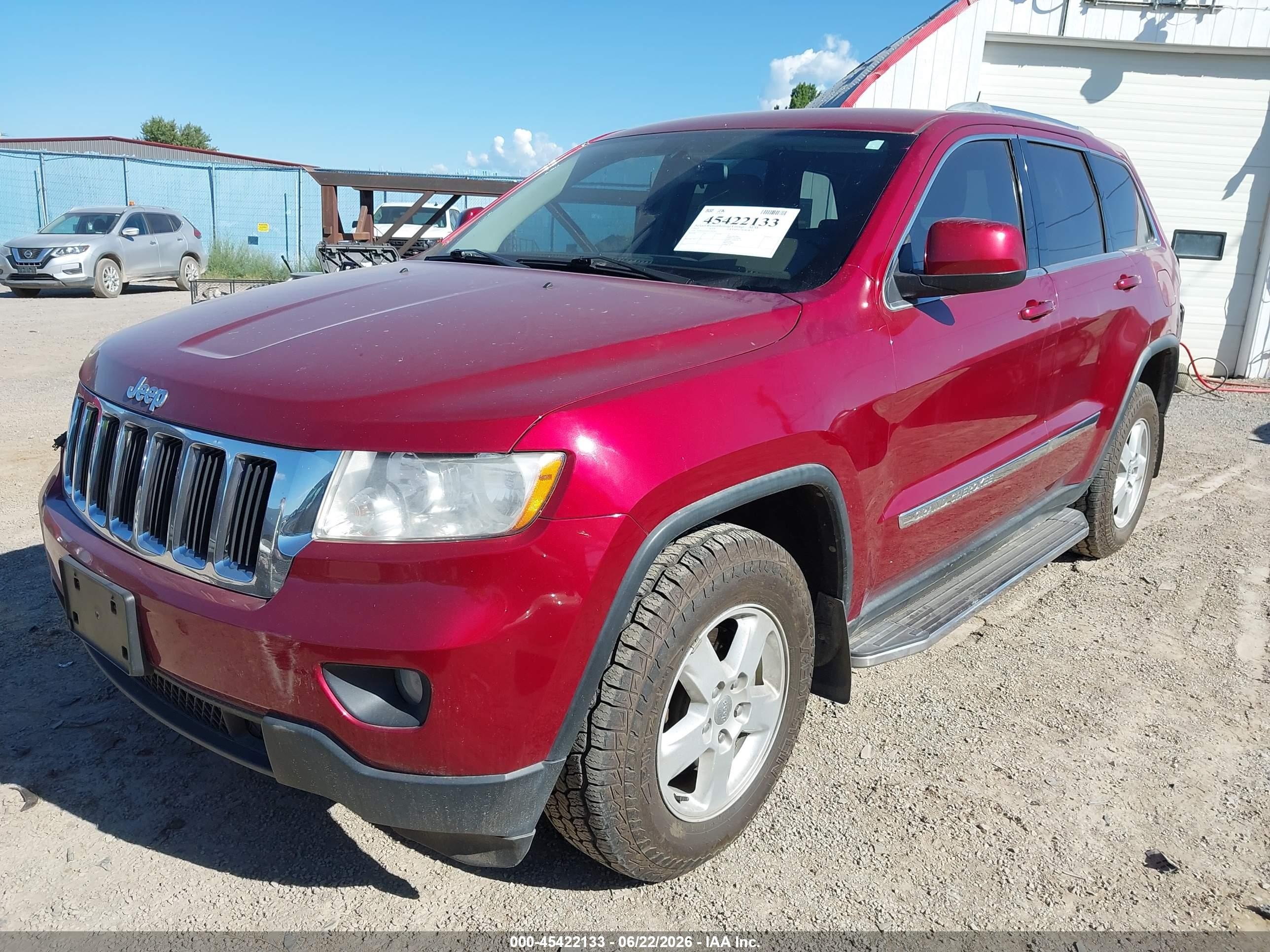 2012 Jeep Grand Cherokee Laredo Red vin: 1C4RJFAG0CC185432