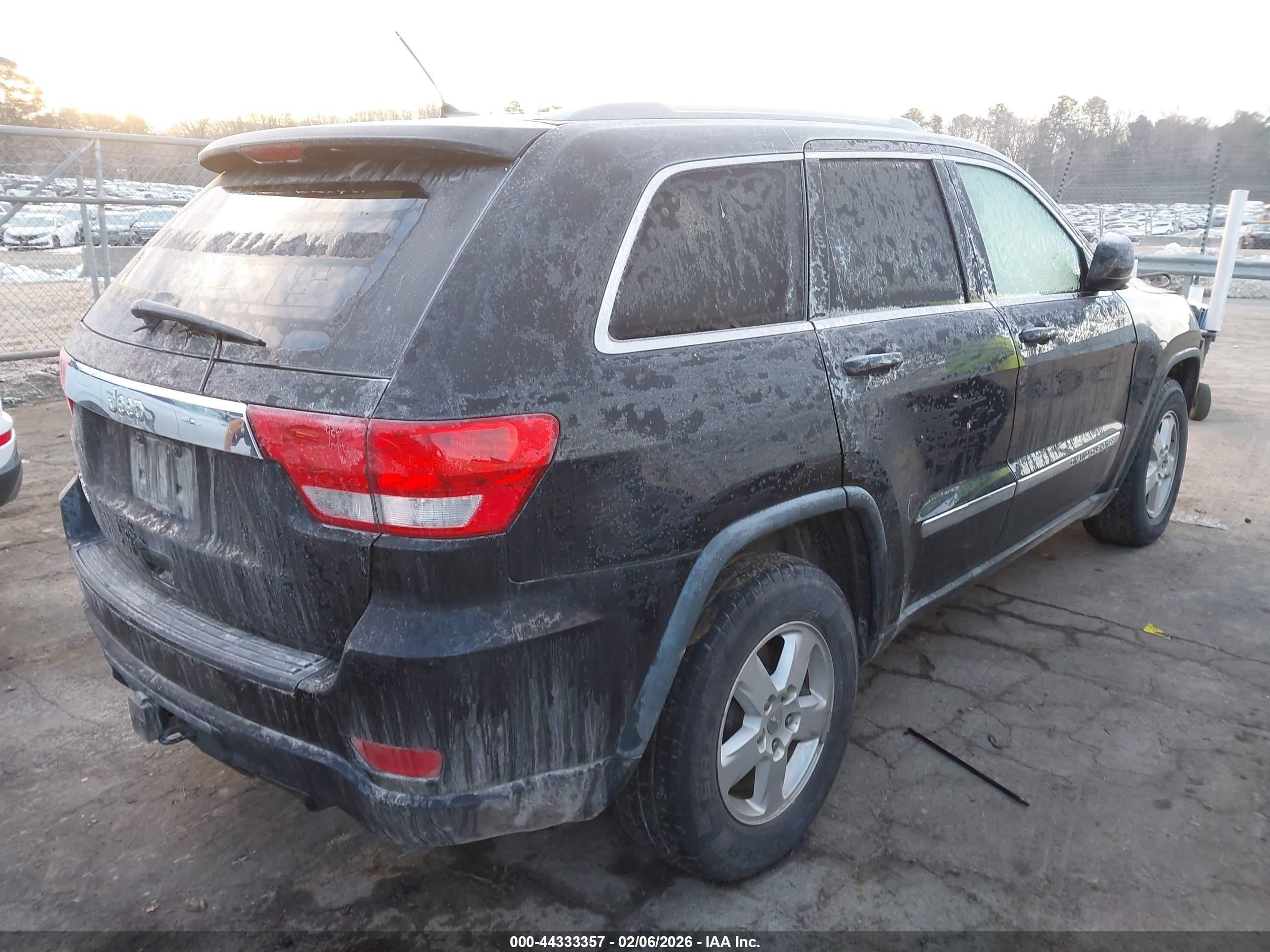 2012 Jeep Grand Cherokee Laredo Black vin: 1C4RJFAG0CC222303