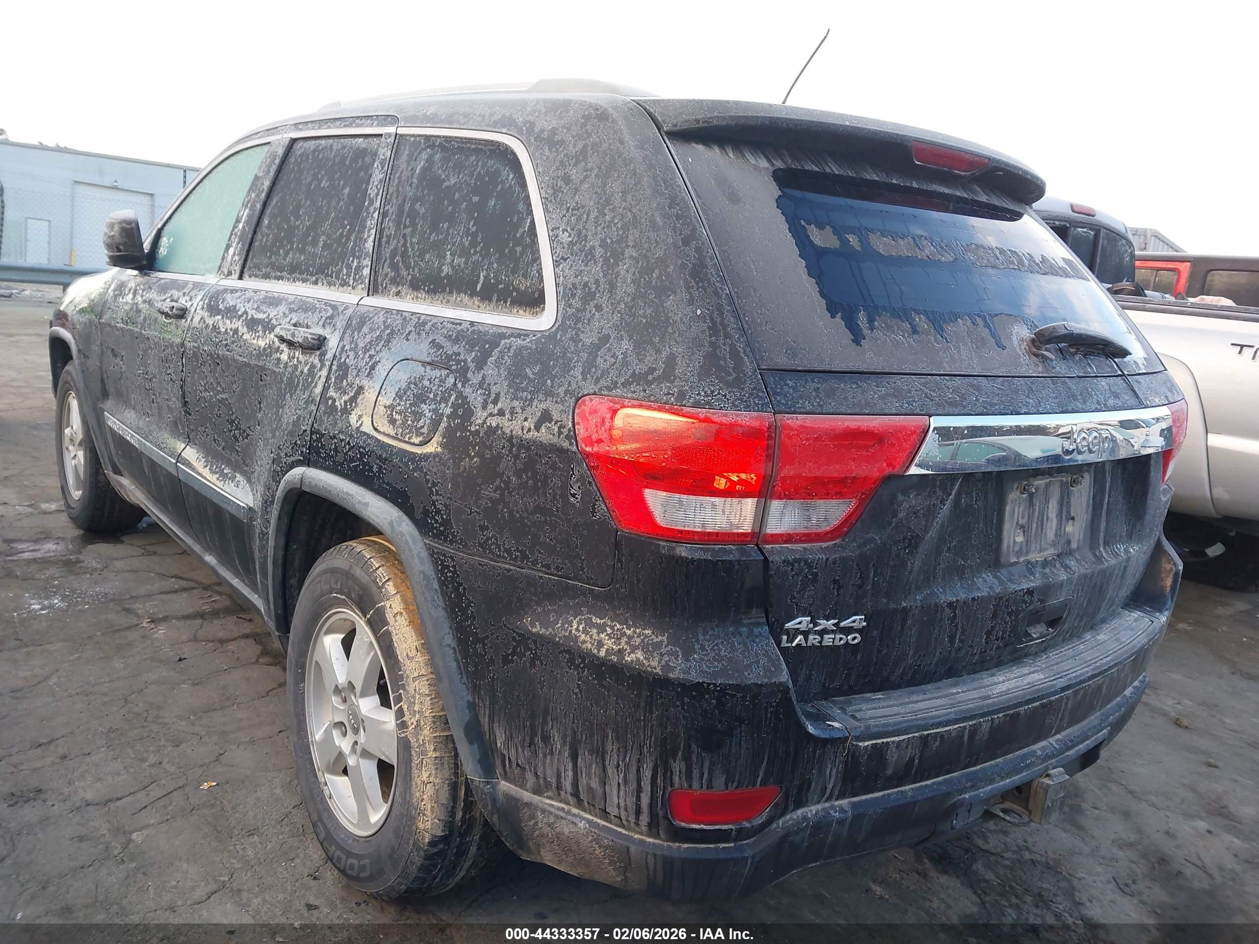 2012 Jeep Grand Cherokee Laredo Black vin: 1C4RJFAG0CC222303