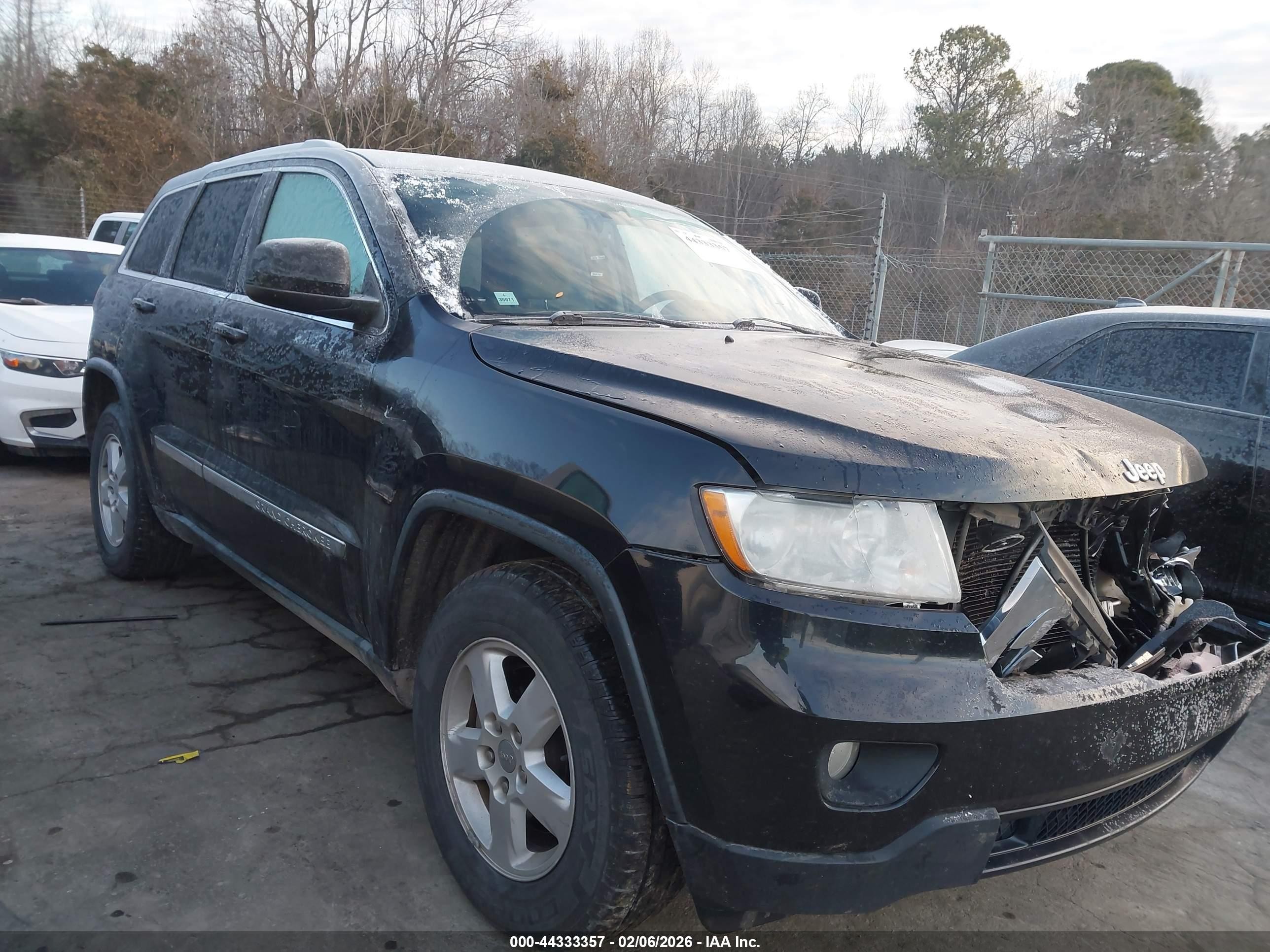 2012 Jeep Grand Cherokee Laredo Black vin: 1C4RJFAG0CC222303