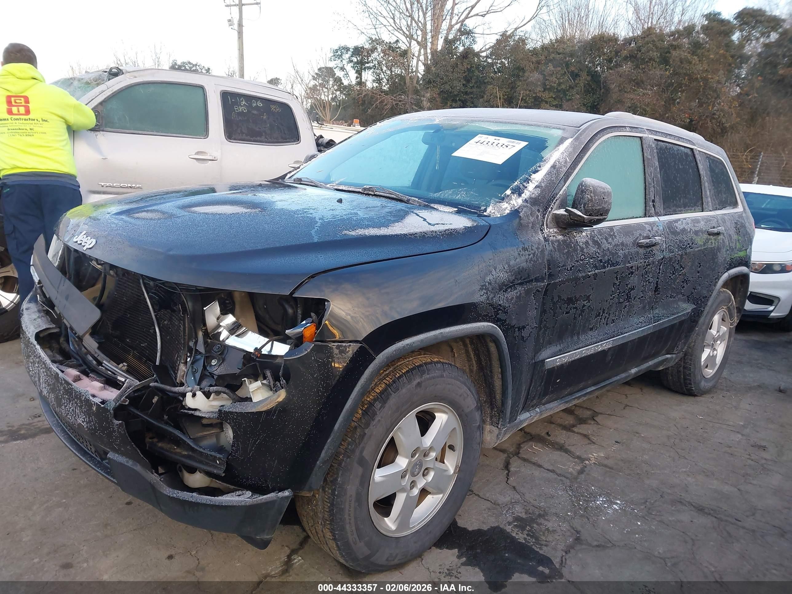 2012 Jeep Grand Cherokee Laredo Black vin: 1C4RJFAG0CC222303