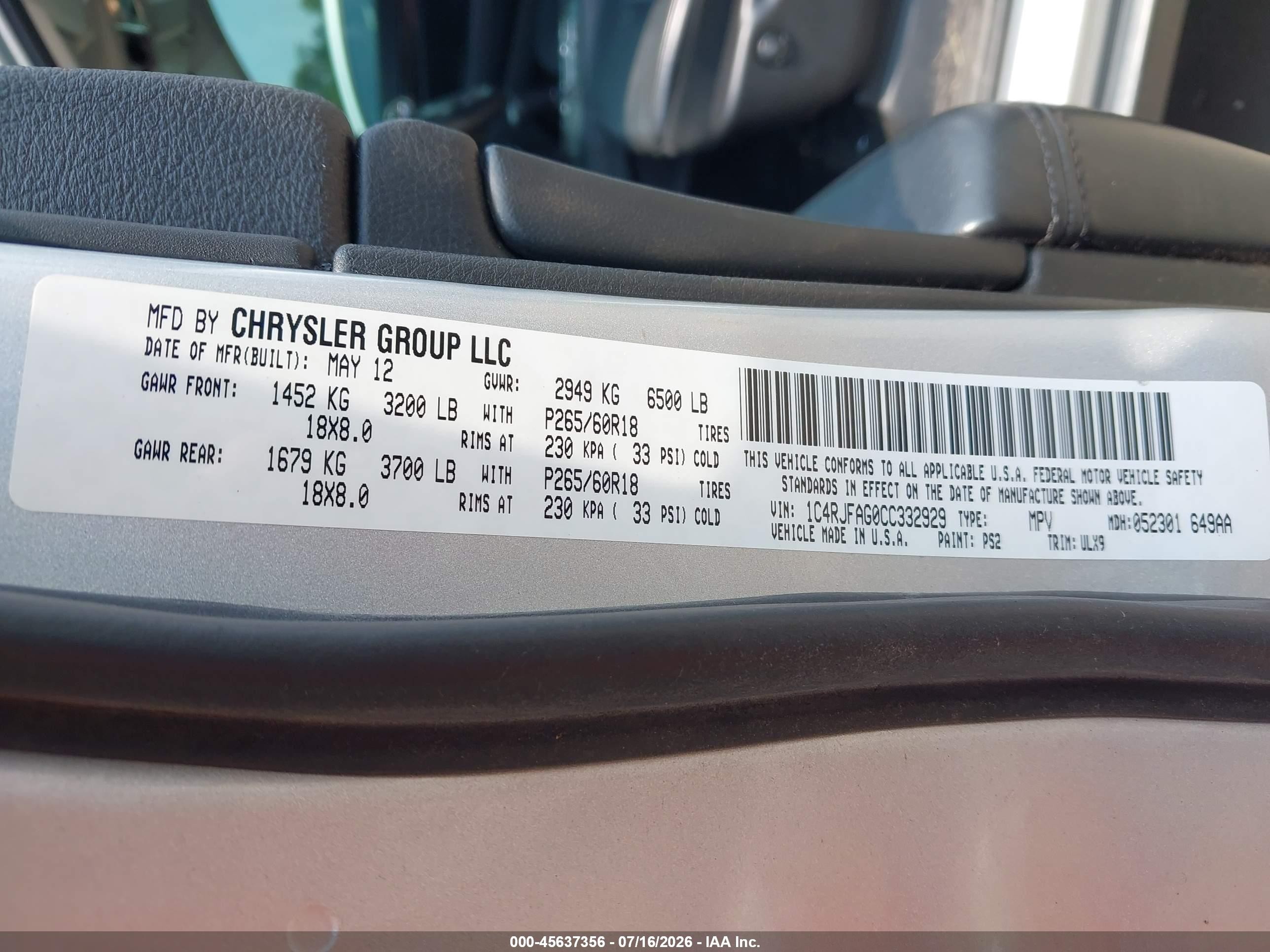 2012 Jeep Grand Cherokee Laredo Silver vin: 1C4RJFAG0CC332929