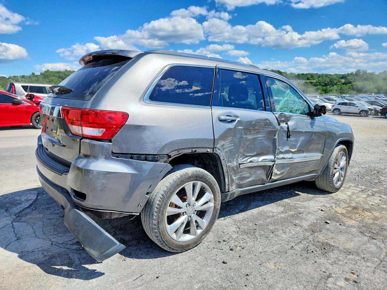 2012 Jeep Grand Cherokee Laredo Gray vin: 1C4RJFAG0CC347091