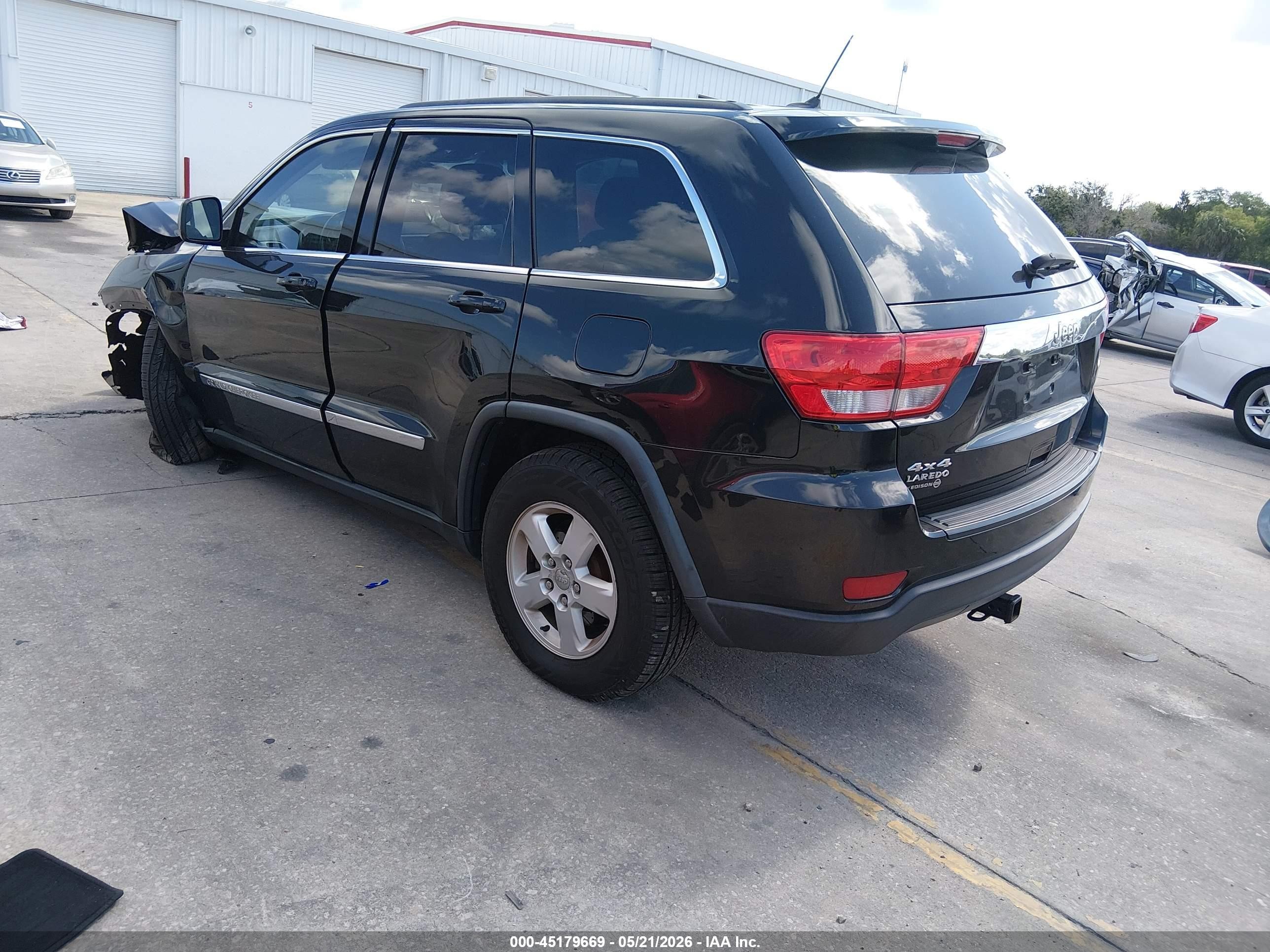 2012 Jeep Grand Cherokee Laredo Black vin: 1C4RJFAG0CC350007