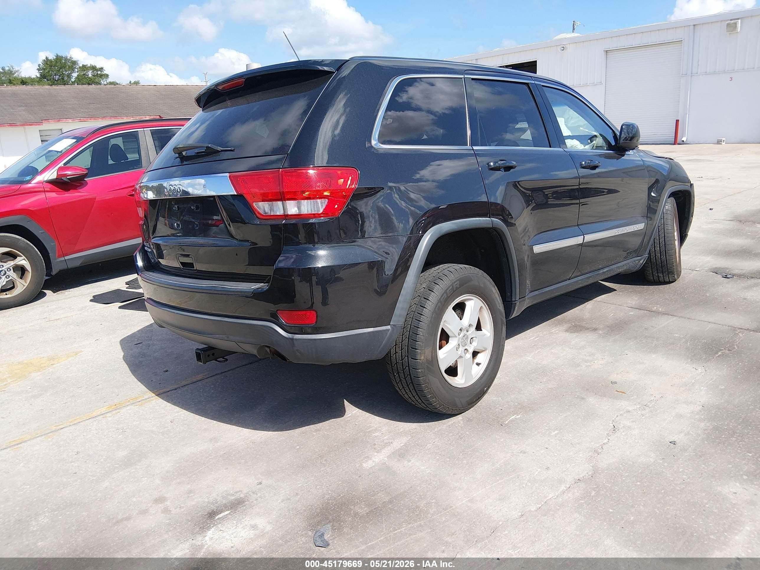 2012 Jeep Grand Cherokee Laredo Black vin: 1C4RJFAG0CC350007