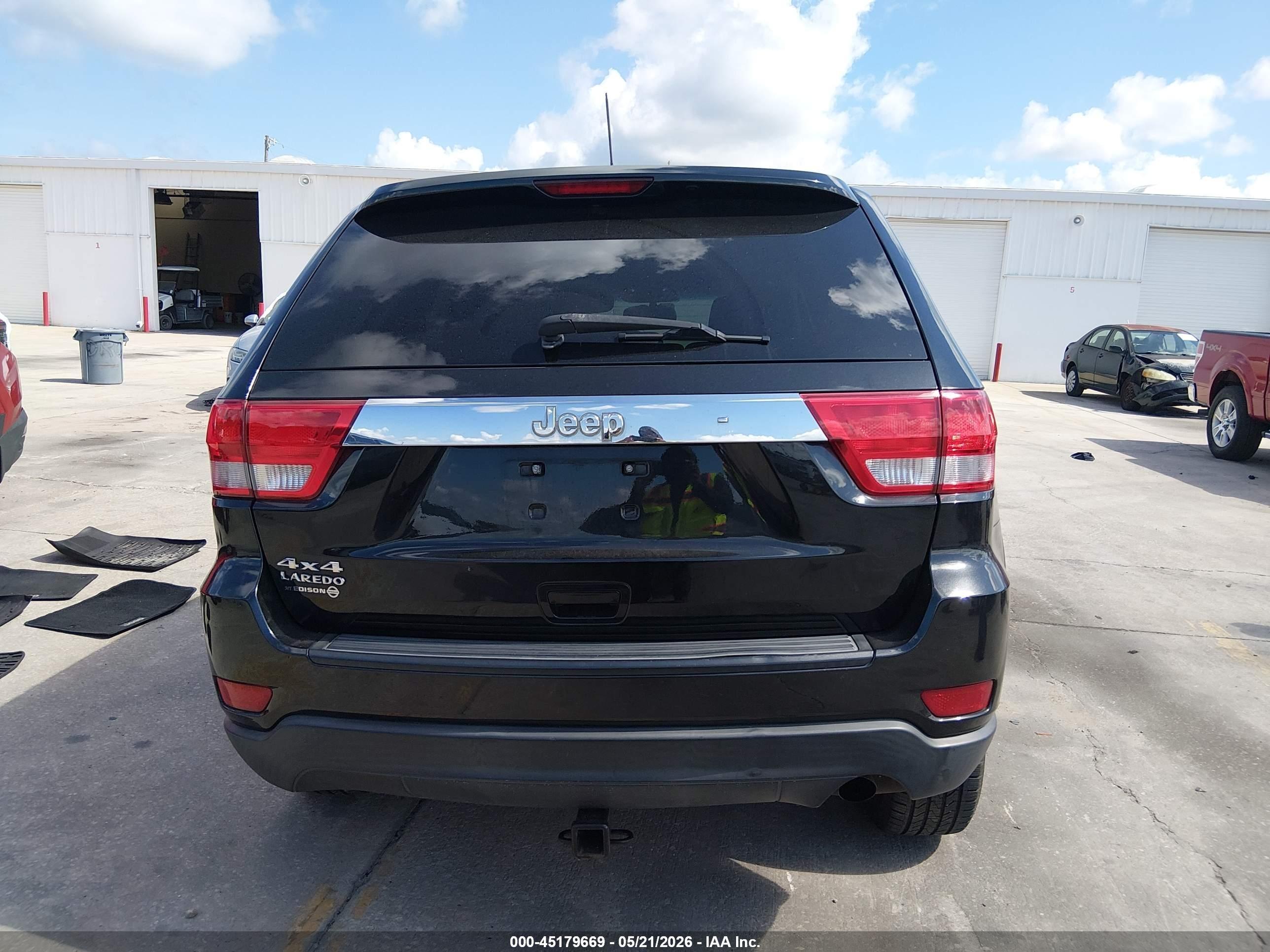 2012 Jeep Grand Cherokee Laredo Black vin: 1C4RJFAG0CC350007