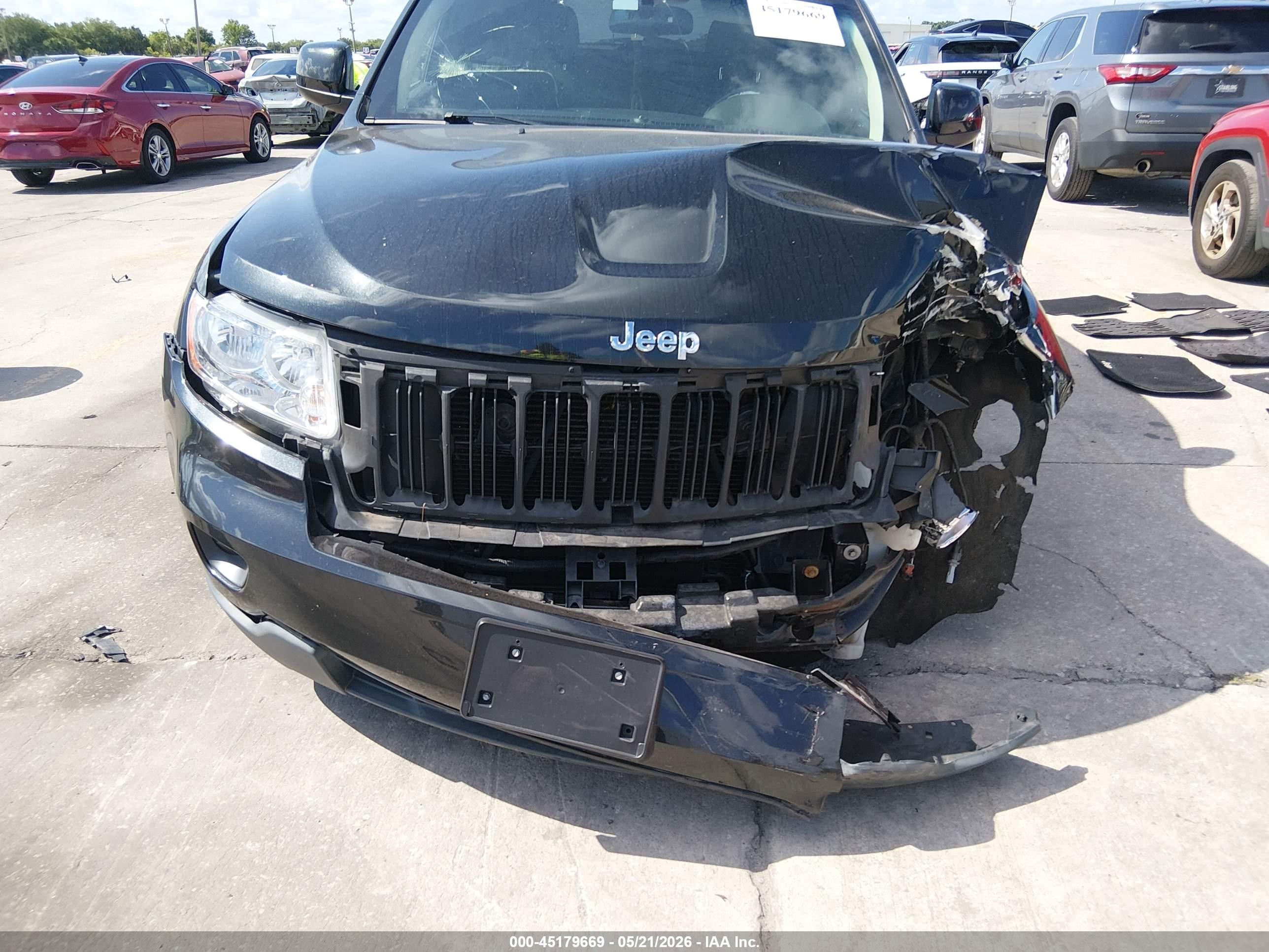 2012 Jeep Grand Cherokee Laredo Black vin: 1C4RJFAG0CC350007