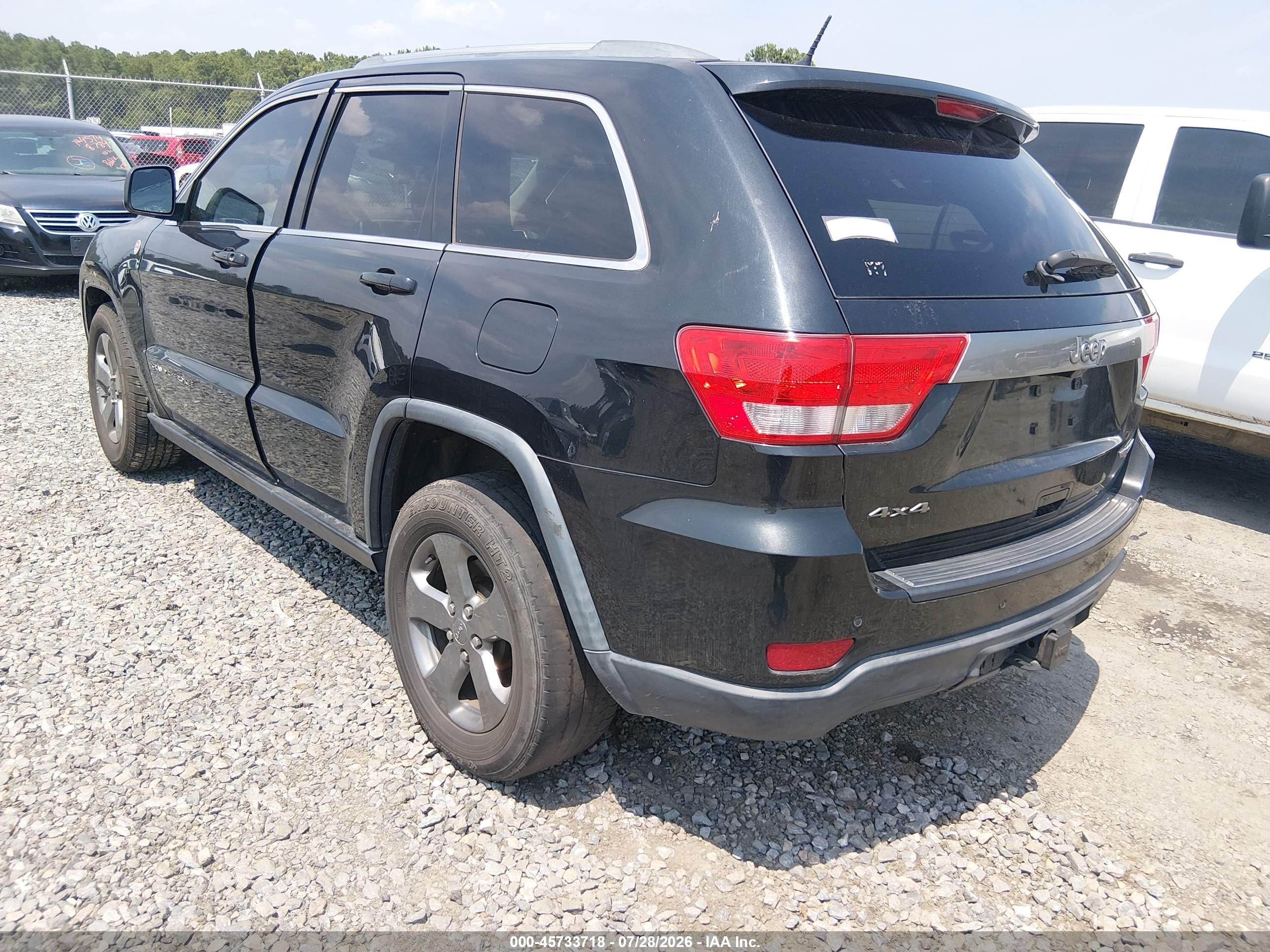 2013 Jeep Grand Cherokee Laredo Trailhawk Black vin: 1C4RJFAG0DC647795