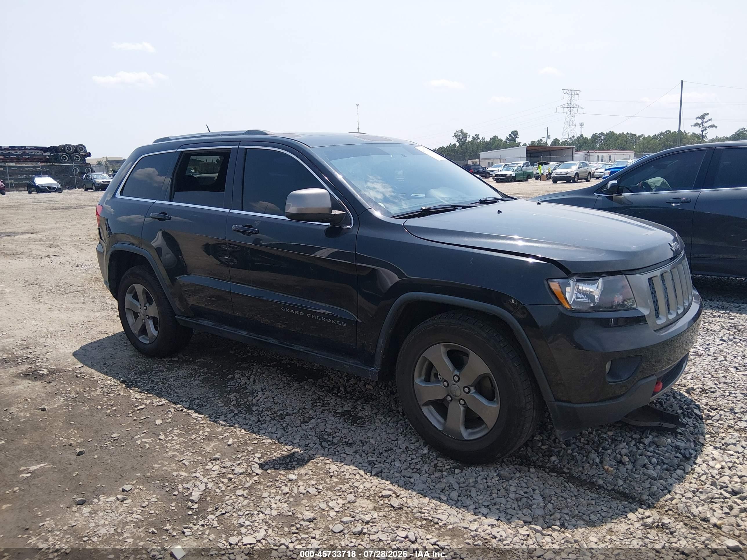 2013 Jeep Grand Cherokee Laredo Trailhawk Black vin: 1C4RJFAG0DC647795
