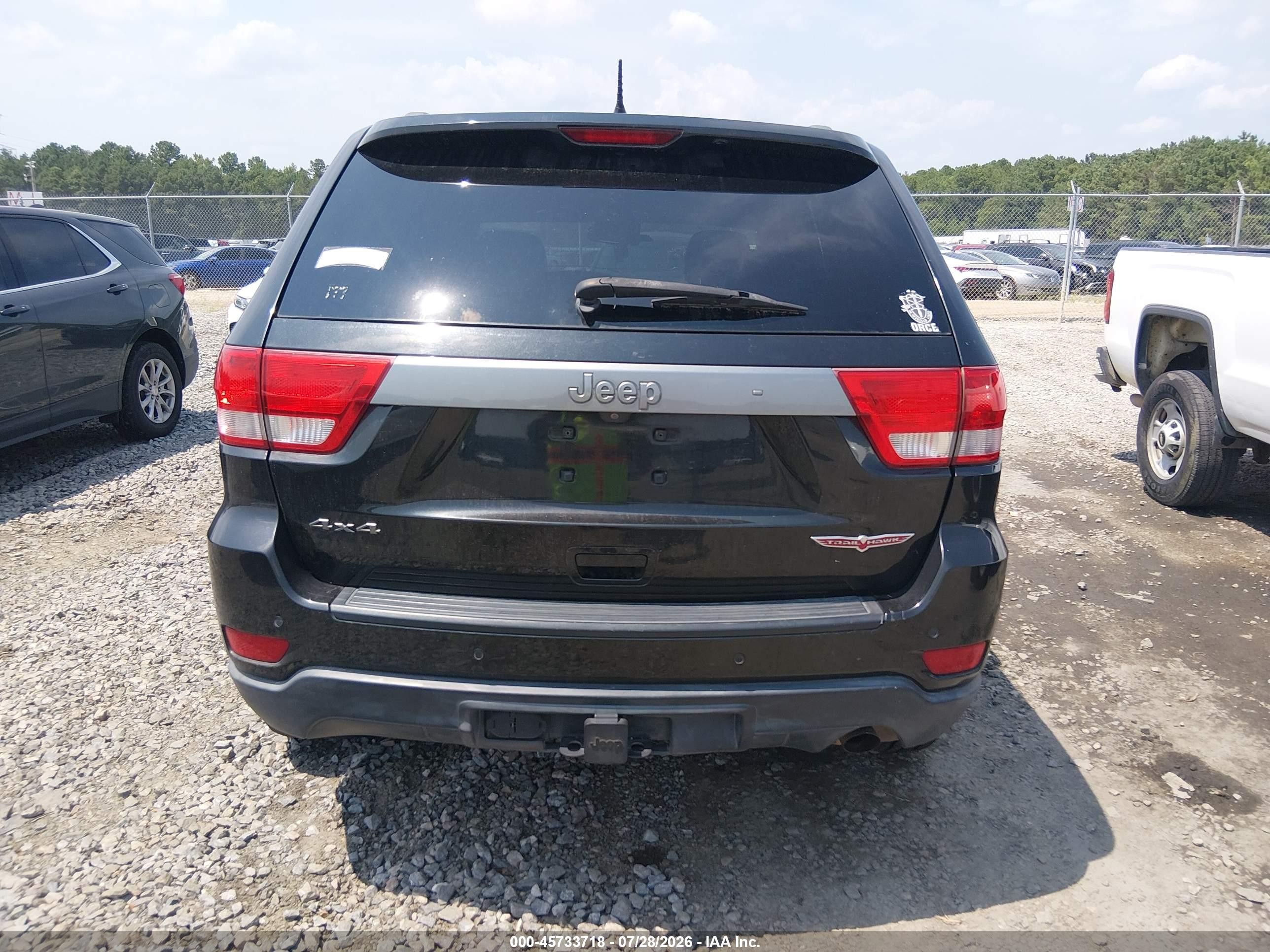 2013 Jeep Grand Cherokee Laredo Trailhawk Black vin: 1C4RJFAG0DC647795