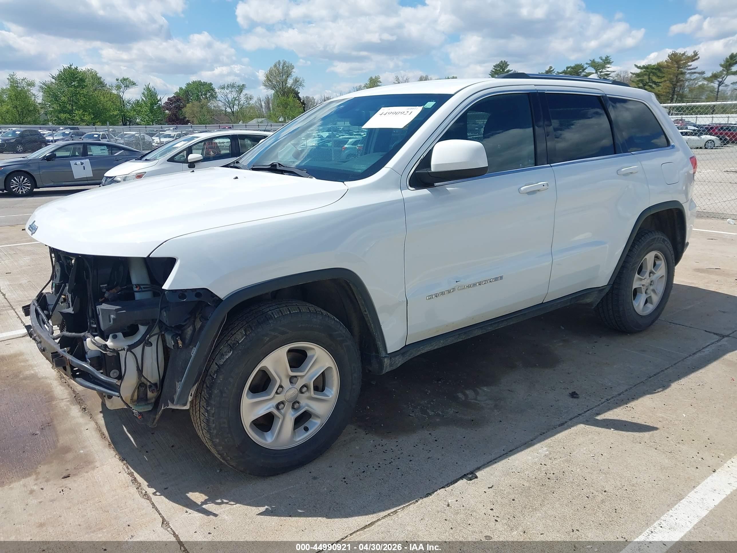 2014 Jeep Grand Cherokee Laredo White vin: 1C4RJFAG0EC129140