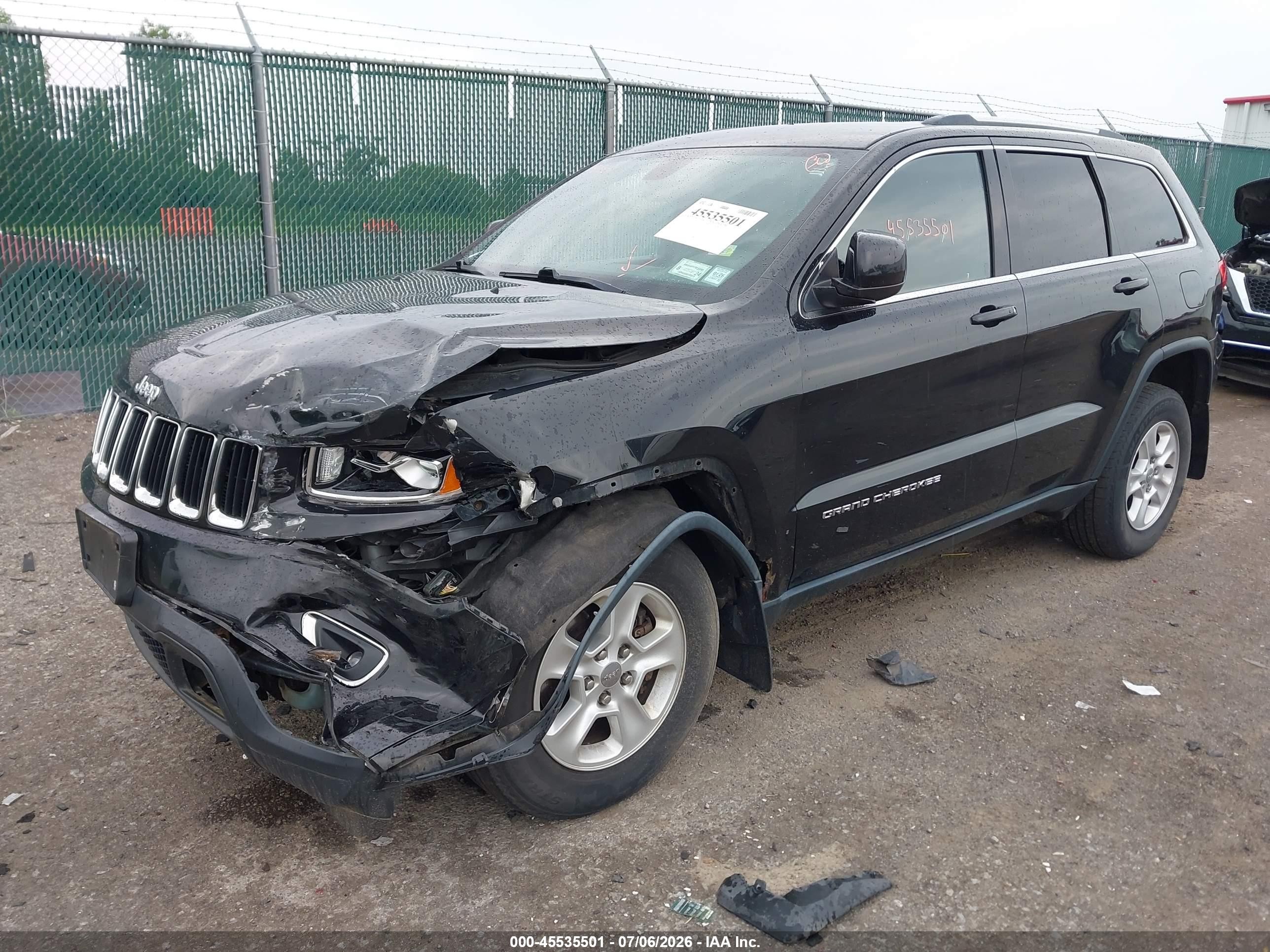 2014 Jeep Grand Cherokee Laredo Black vin: 1C4RJFAG0EC231814