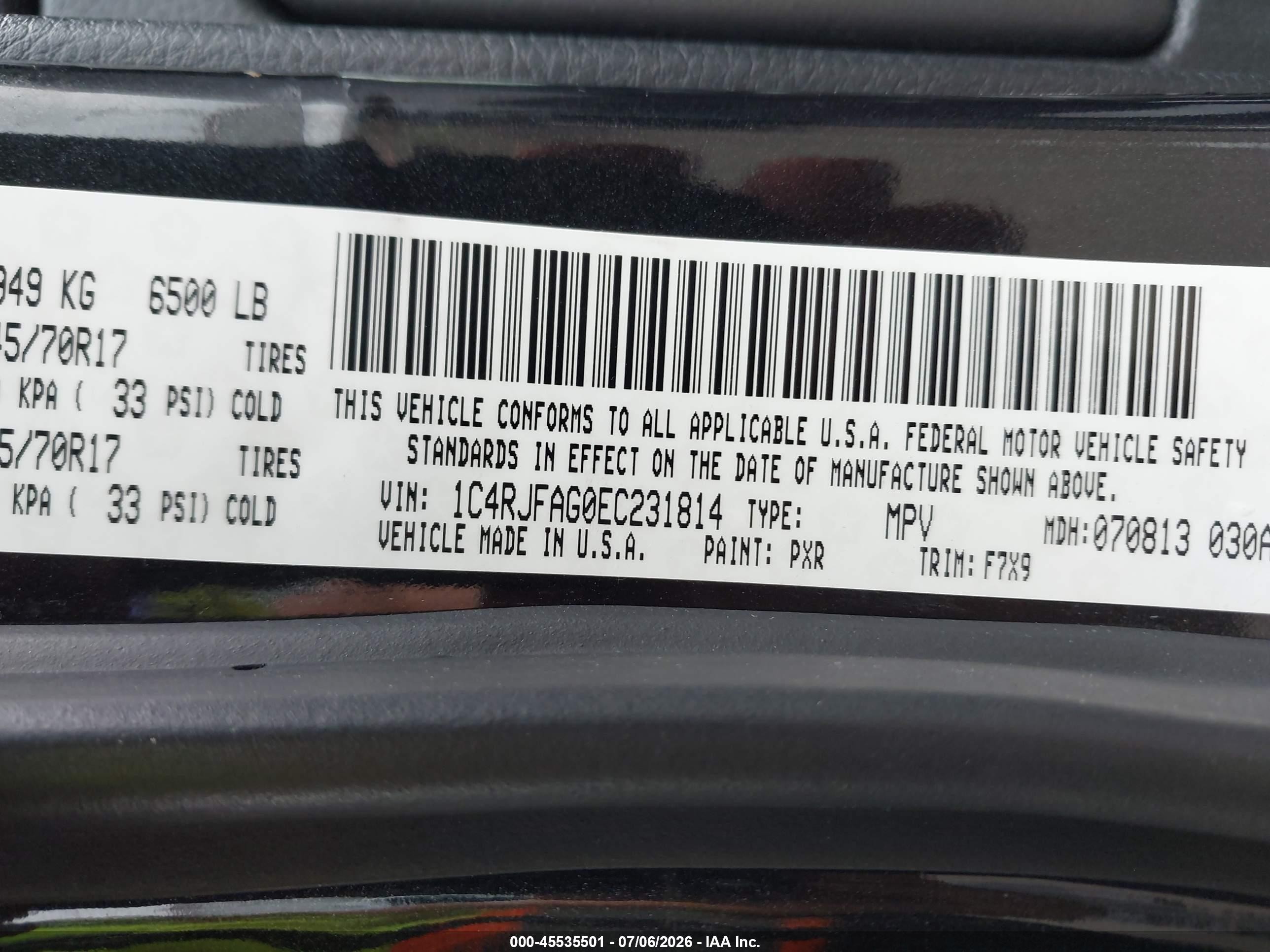2014 Jeep Grand Cherokee Laredo Black vin: 1C4RJFAG0EC231814