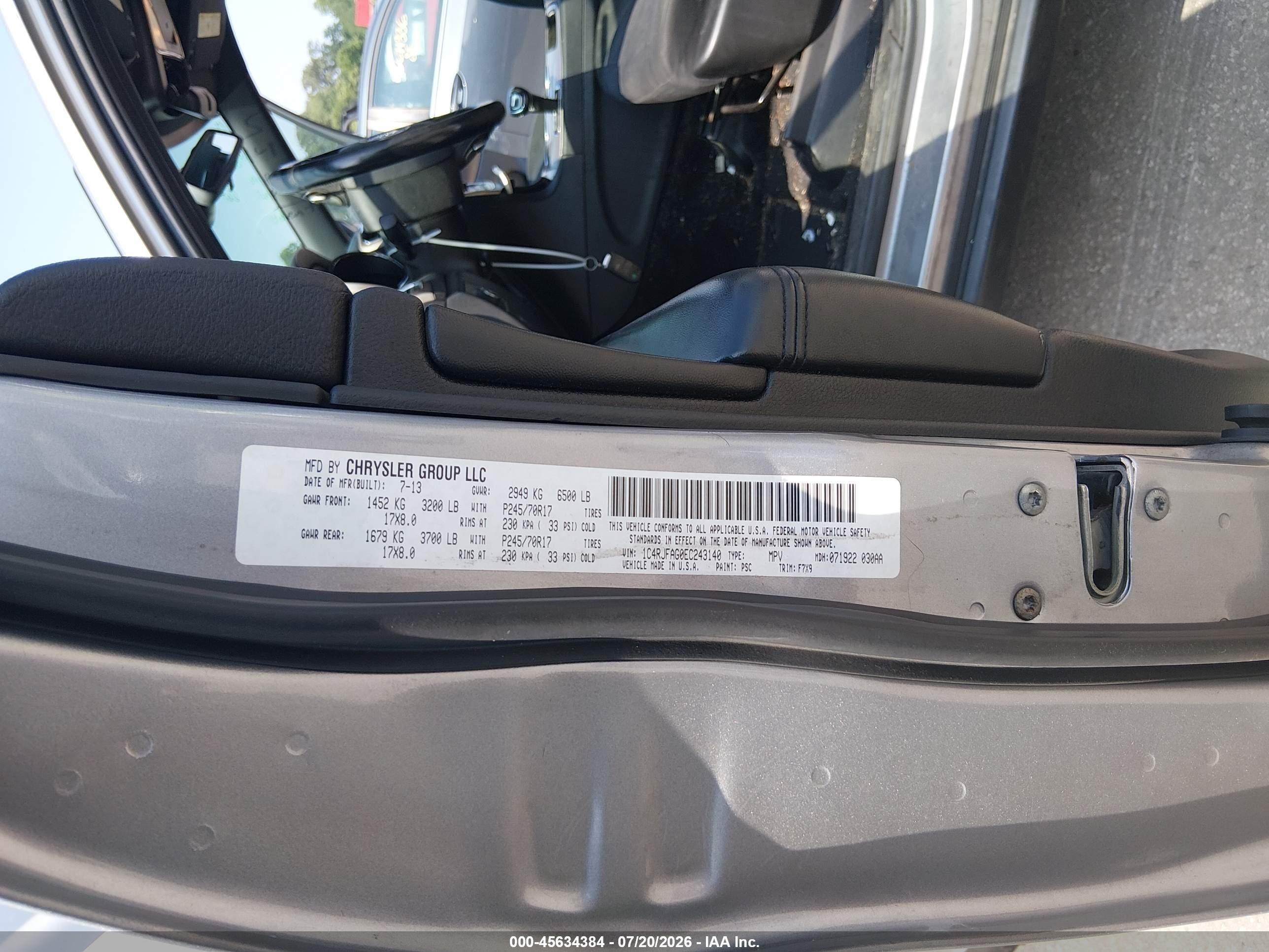 2014 Jeep Grand Cherokee Laredo Pewter vin: 1C4RJFAG0EC243140