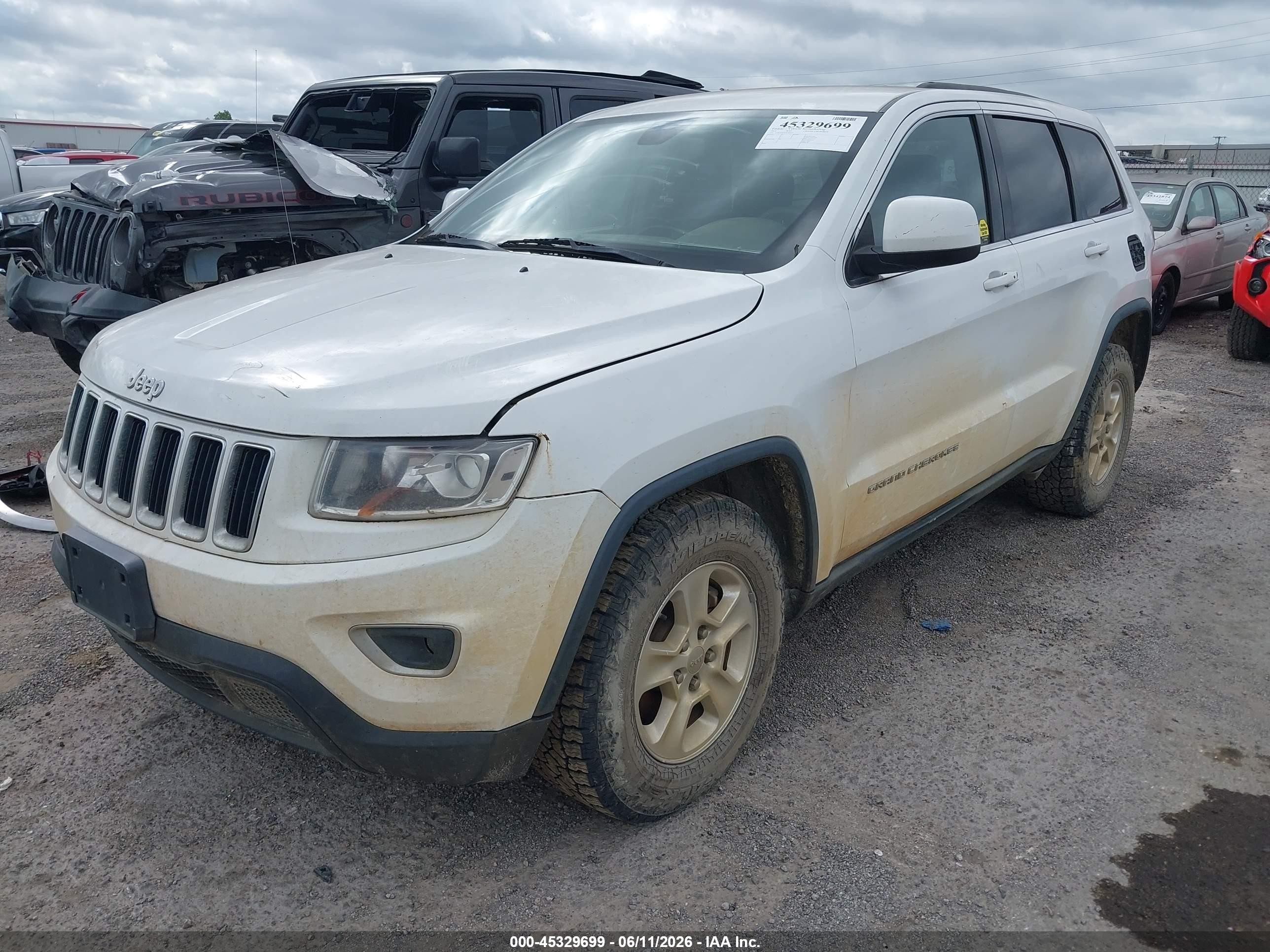2014 Jeep Grand Cherokee Laredo Белый vin: 1C4RJFAG0EC309525