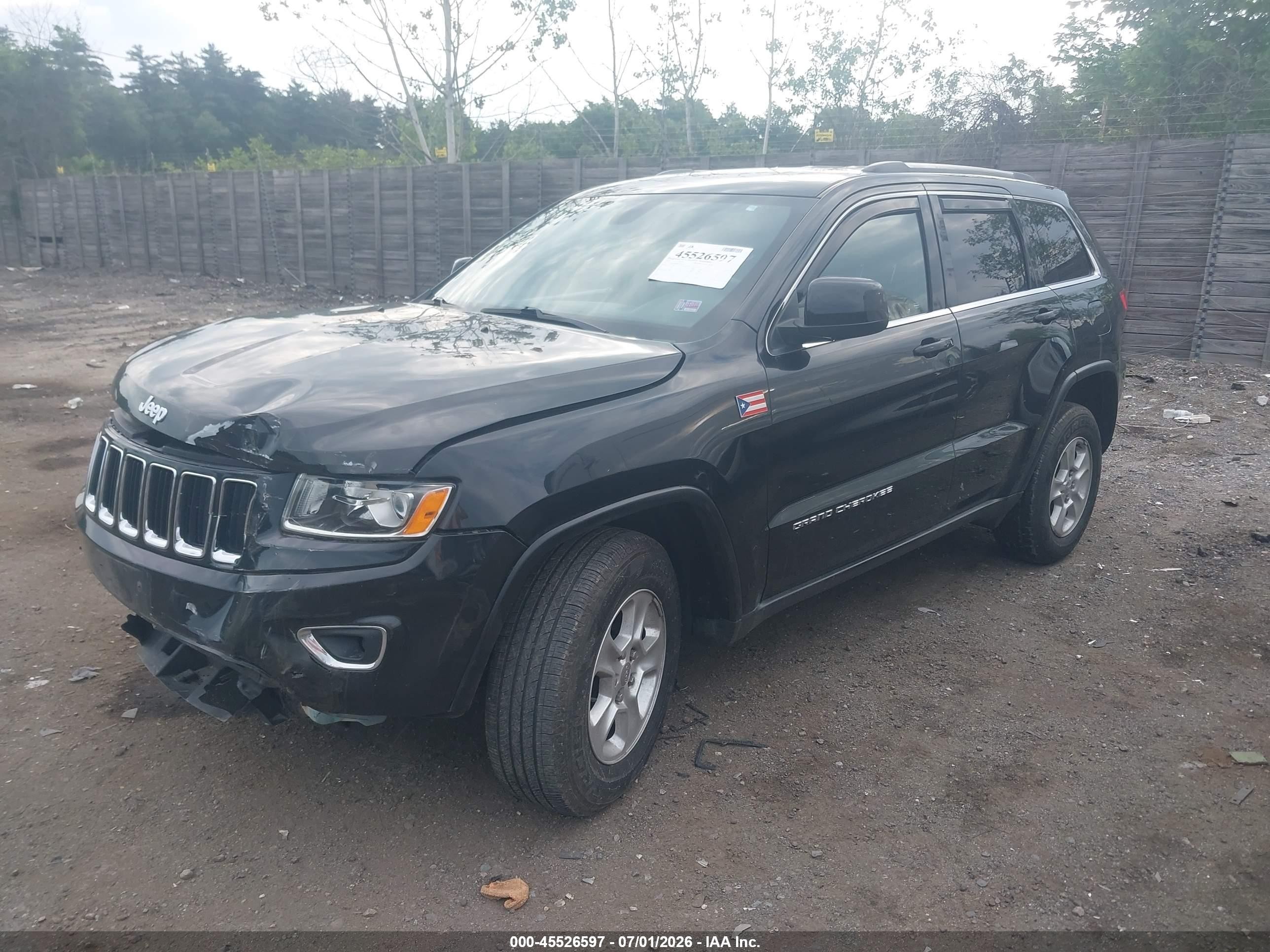 2014 Jeep Grand Cherokee Laredo Black vin: 1C4RJFAG0EC430071