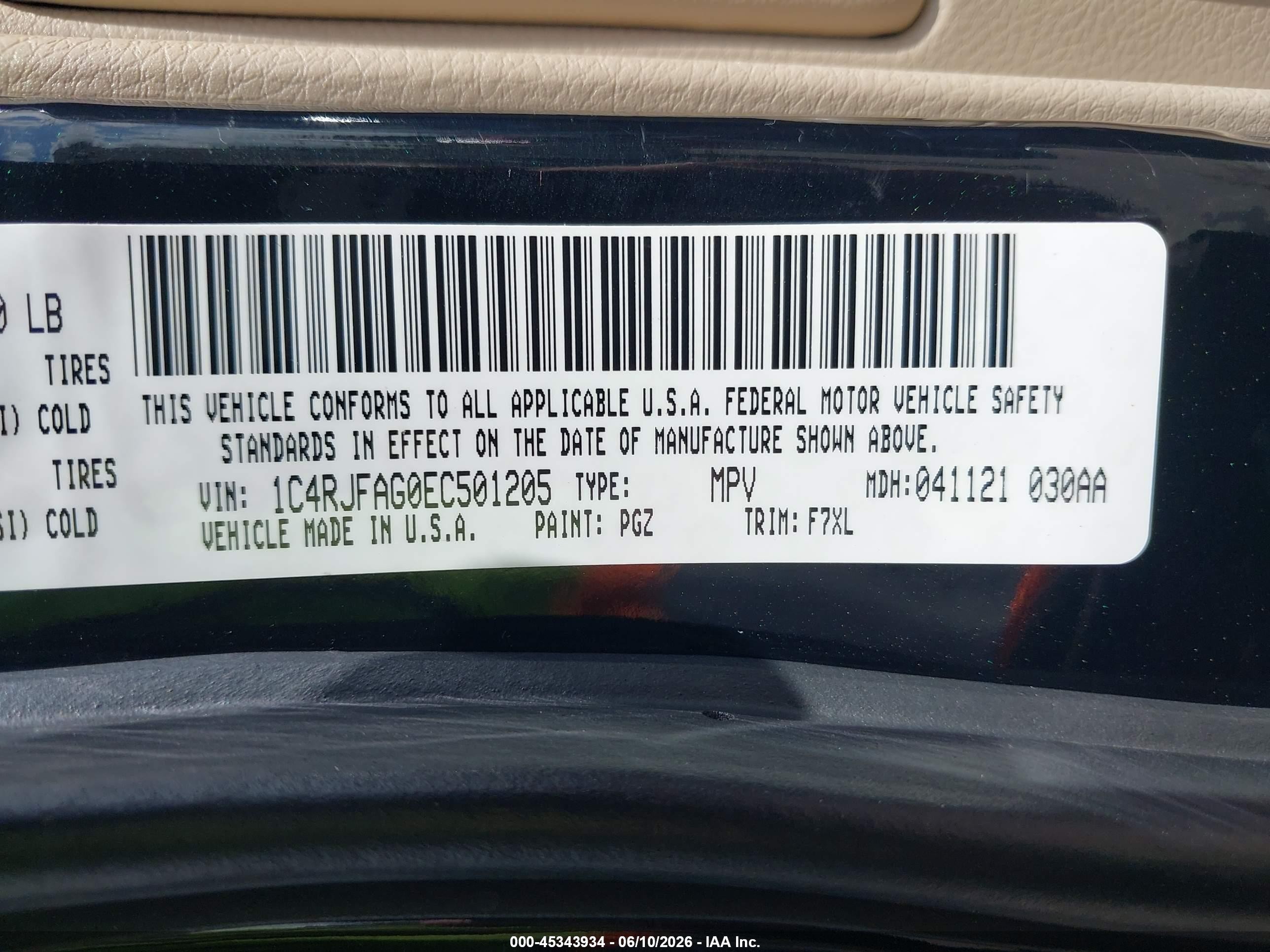 2014 Jeep Grand Cherokee Laredo Green vin: 1C4RJFAG0EC501205