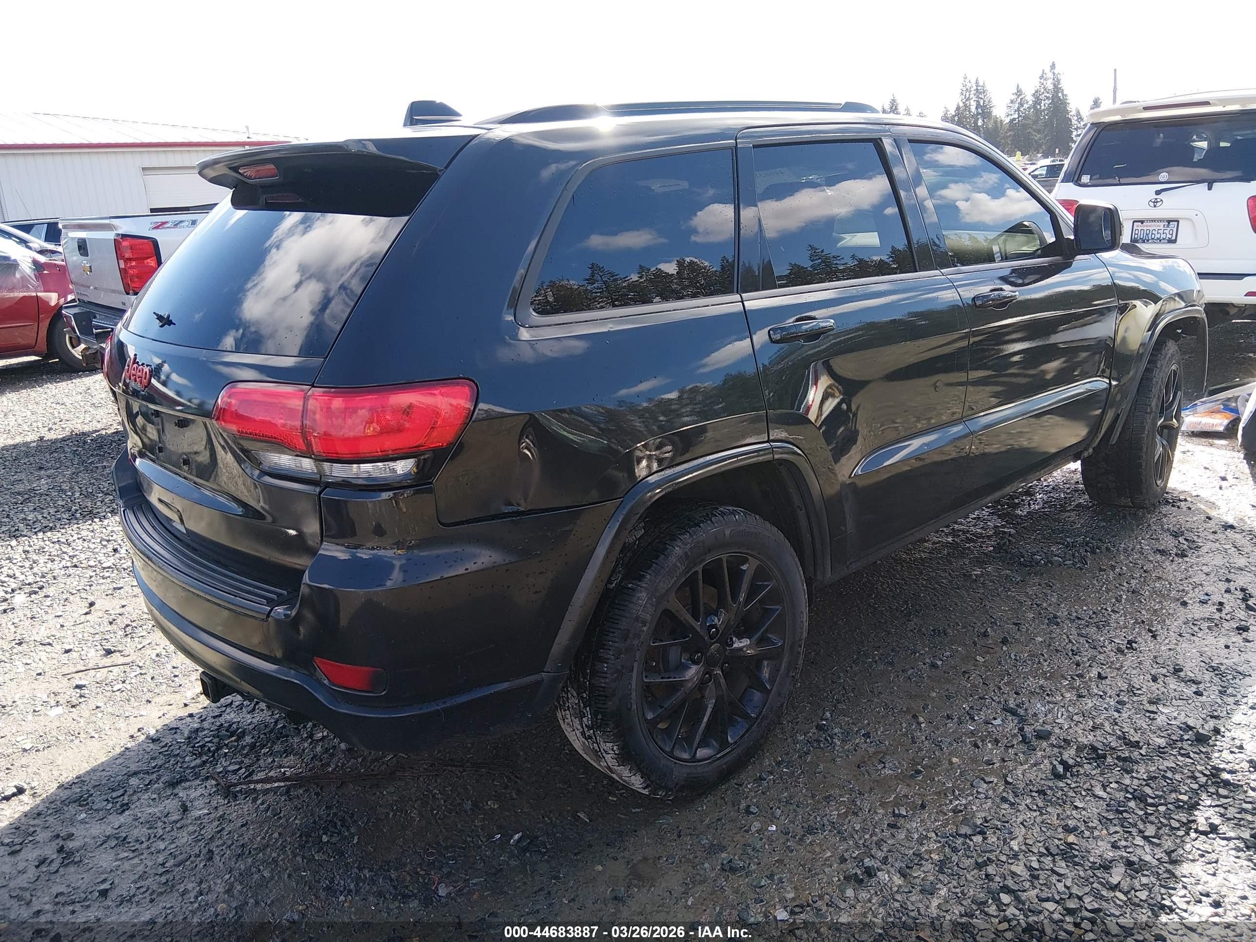 2015 Jeep Grand Cherokee Laredo Black vin: 1C4RJFAG0FC158333