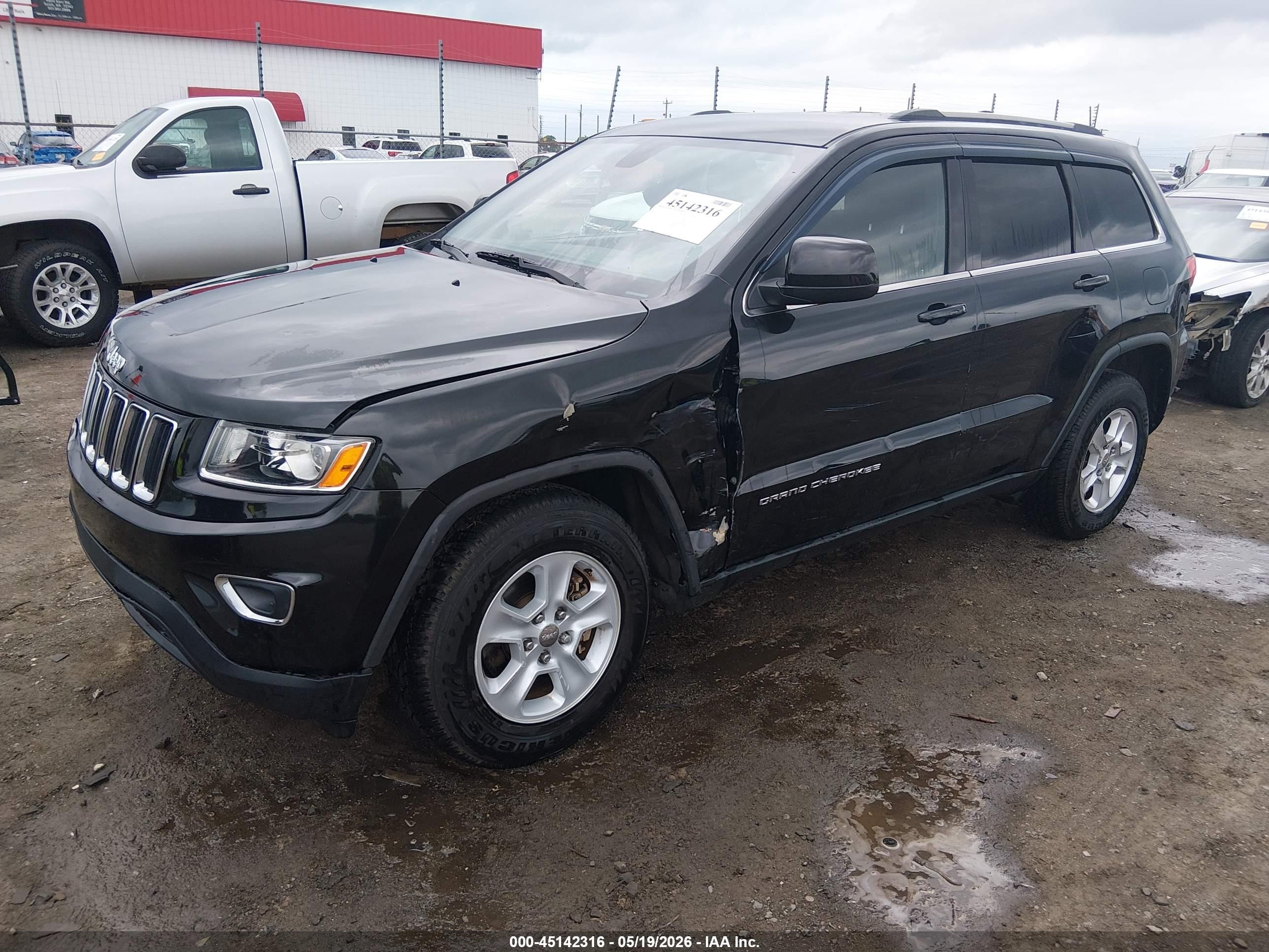 2015 Jeep Grand Cherokee Laredo Black vin: 1C4RJFAG0FC173754