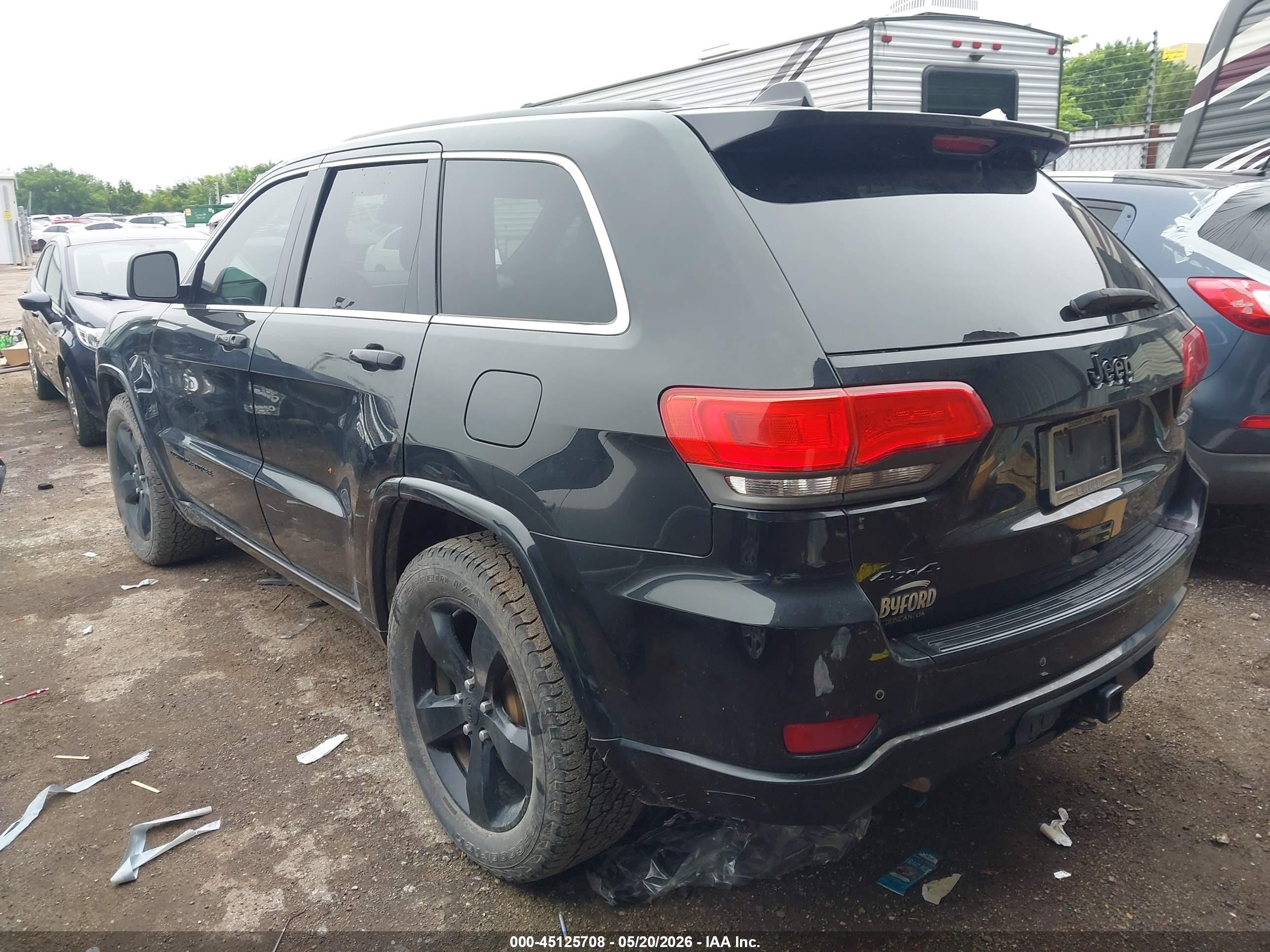 2015 Jeep Grand Cherokee Altitude Black vin: 1C4RJFAG0FC712065