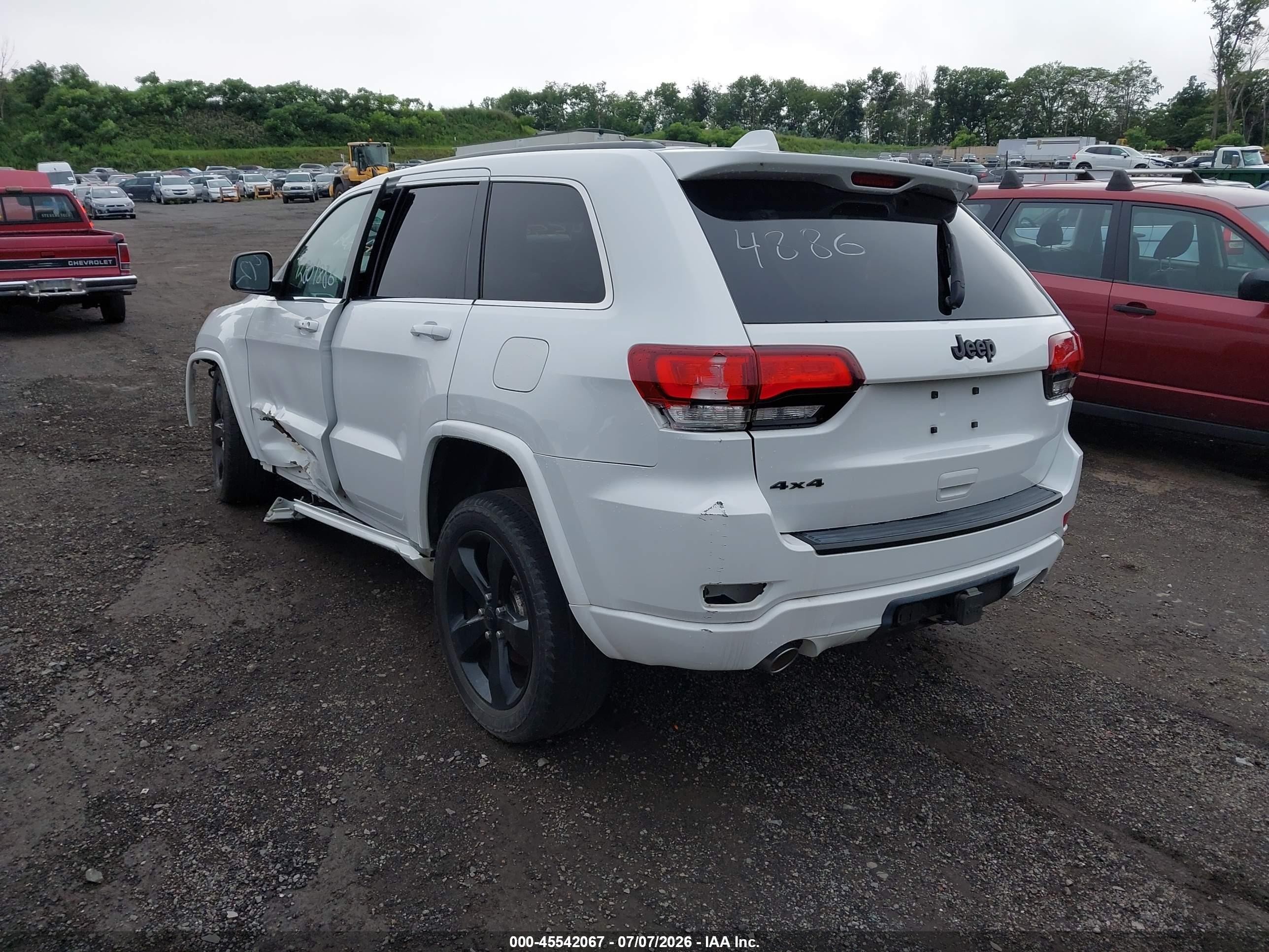 2015 Jeep Grand Cherokee Altitude White vin: 1C4RJFAG0FC858854