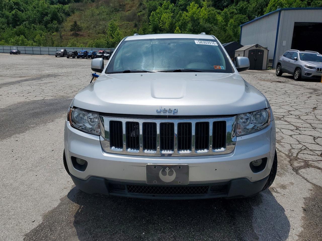 2012 Jeep Grand Cherokee Laredo Silver vin: 1C4RJFAG1CC145294