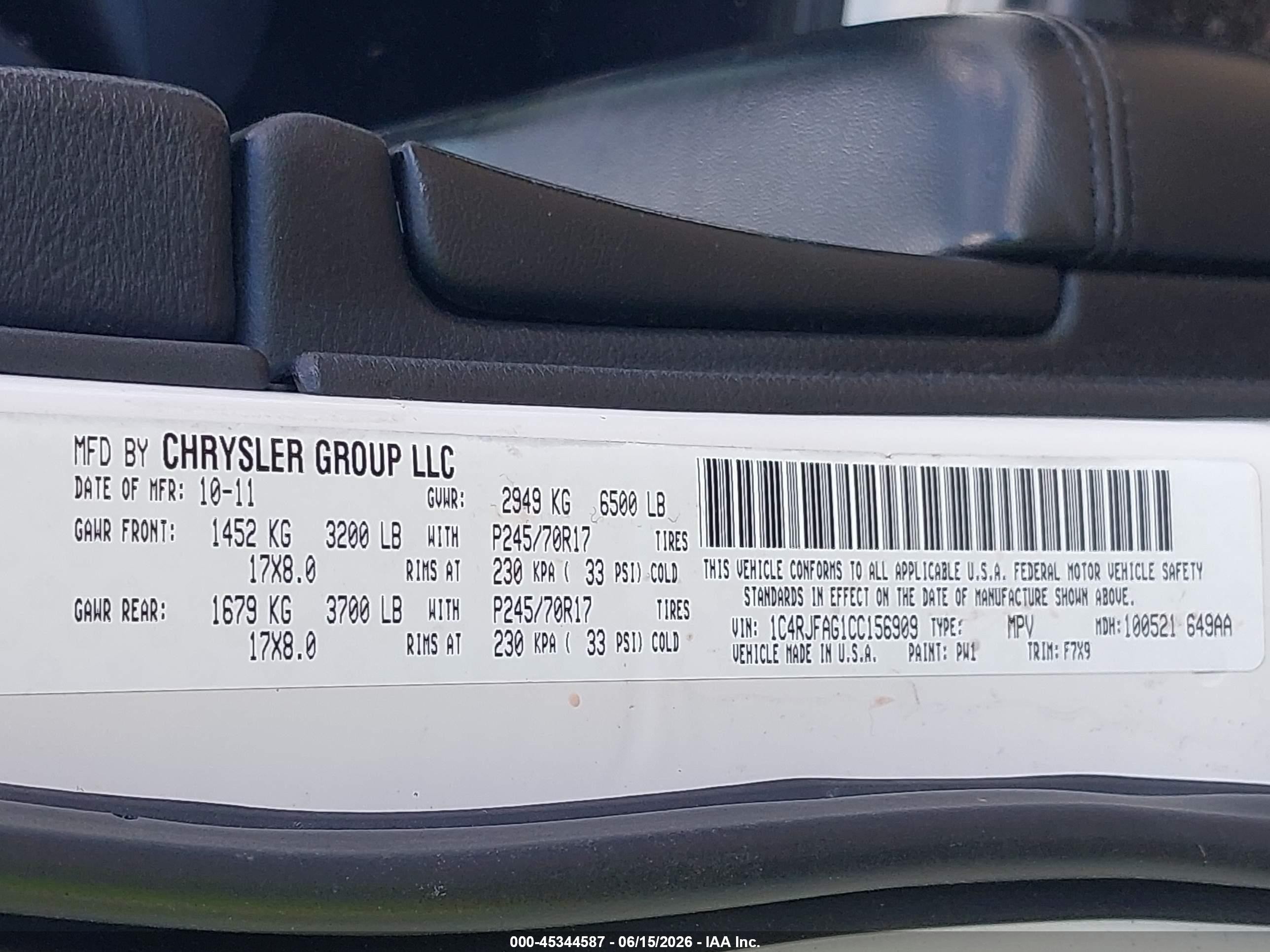 2012 Jeep Grand Cherokee Laredo White vin: 1C4RJFAG1CC156909