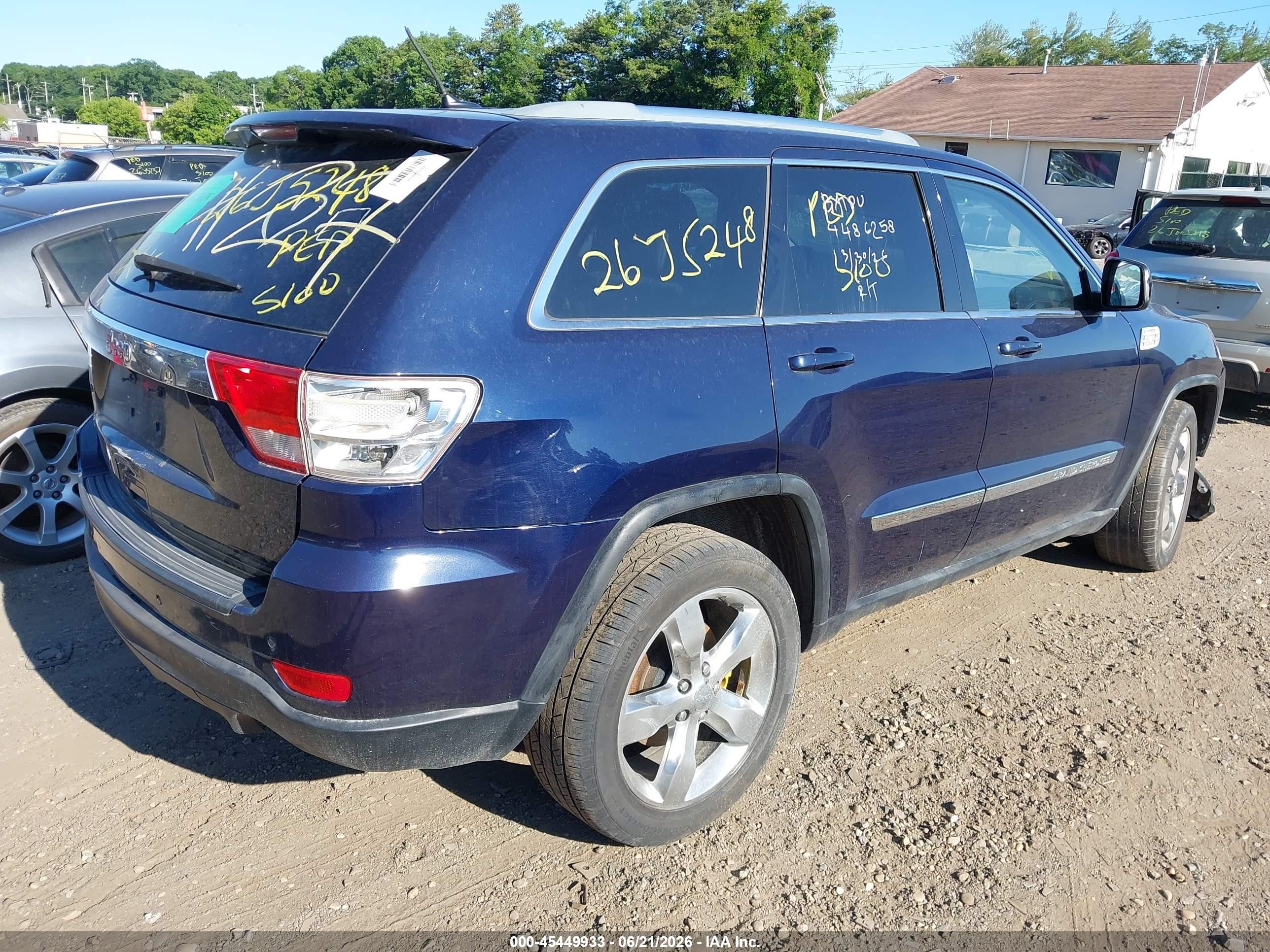 2012 Jeep Grand Cherokee Laredo Blue vin: 1C4RJFAG1CC163827