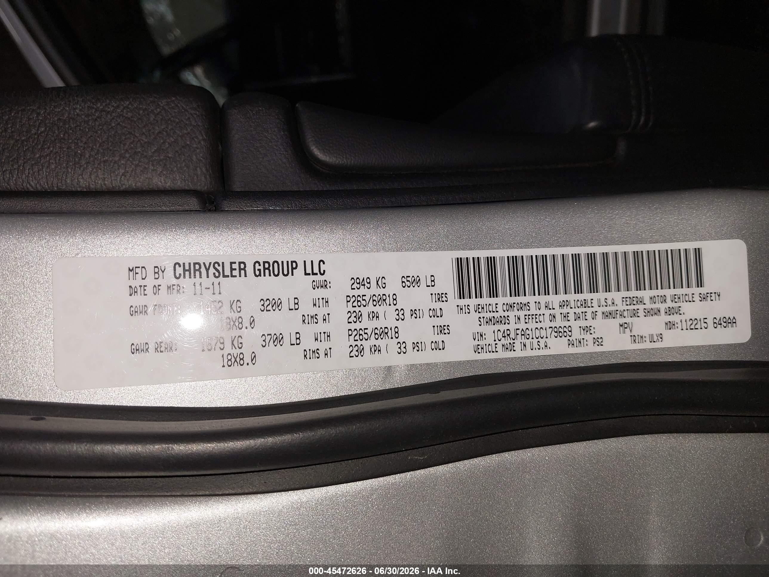 2012 Jeep Grand Cherokee Laredo Silver vin: 1C4RJFAG1CC179669