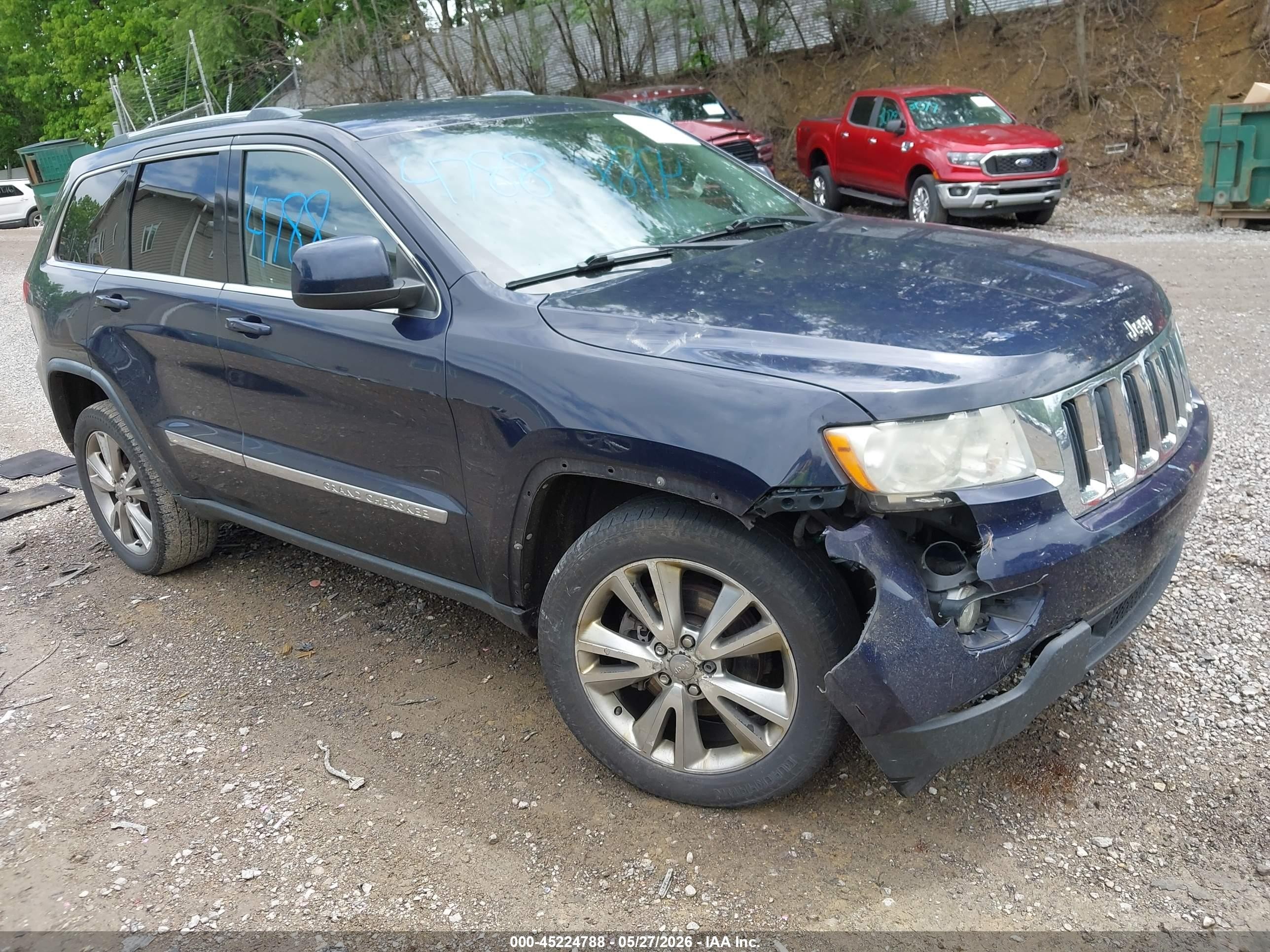 2012 Jeep Grand Cherokee Laredo Blue vin: 1C4RJFAG1CC273177