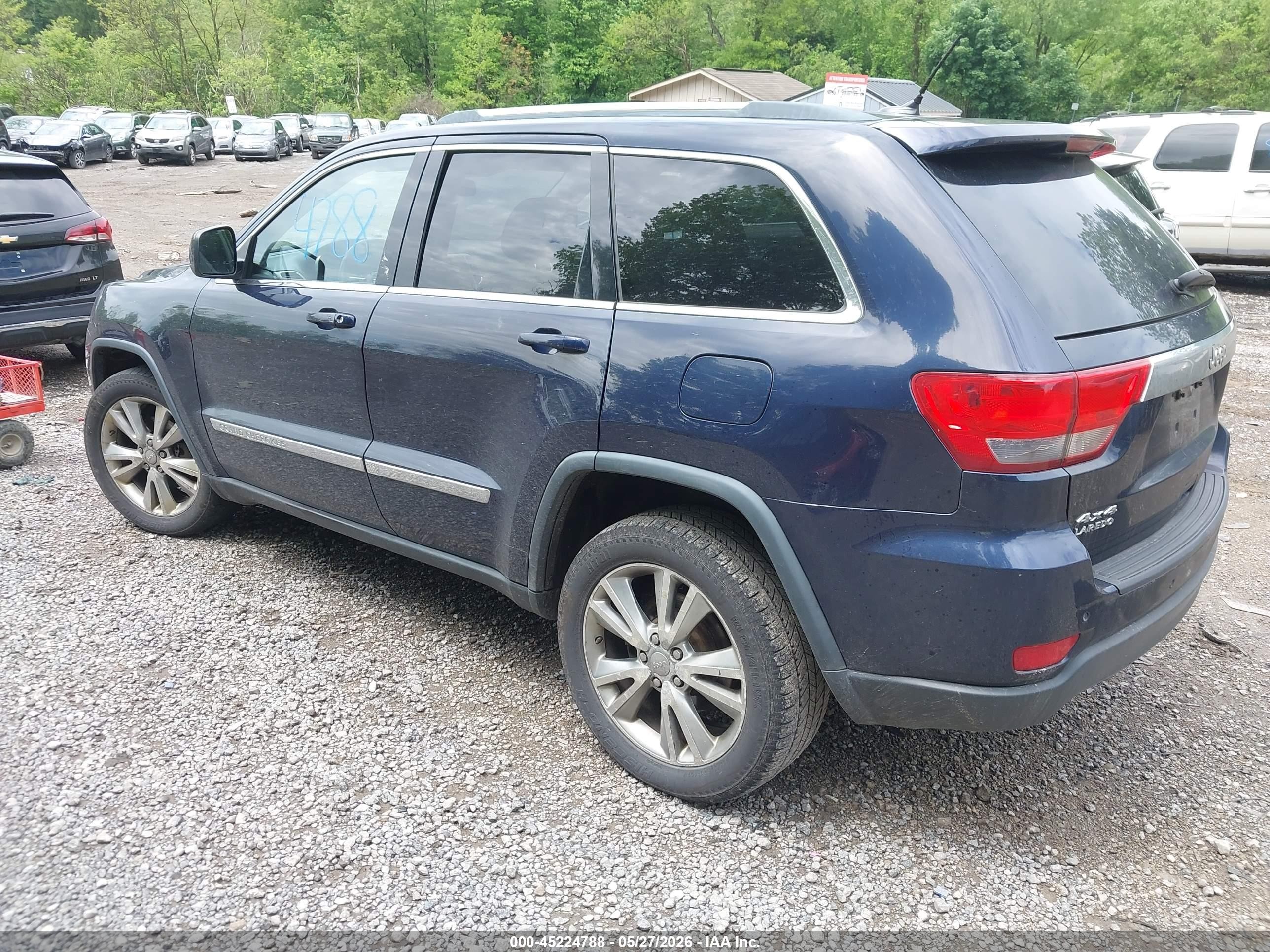 2012 Jeep Grand Cherokee Laredo Синий vin: 1C4RJFAG1CC273177