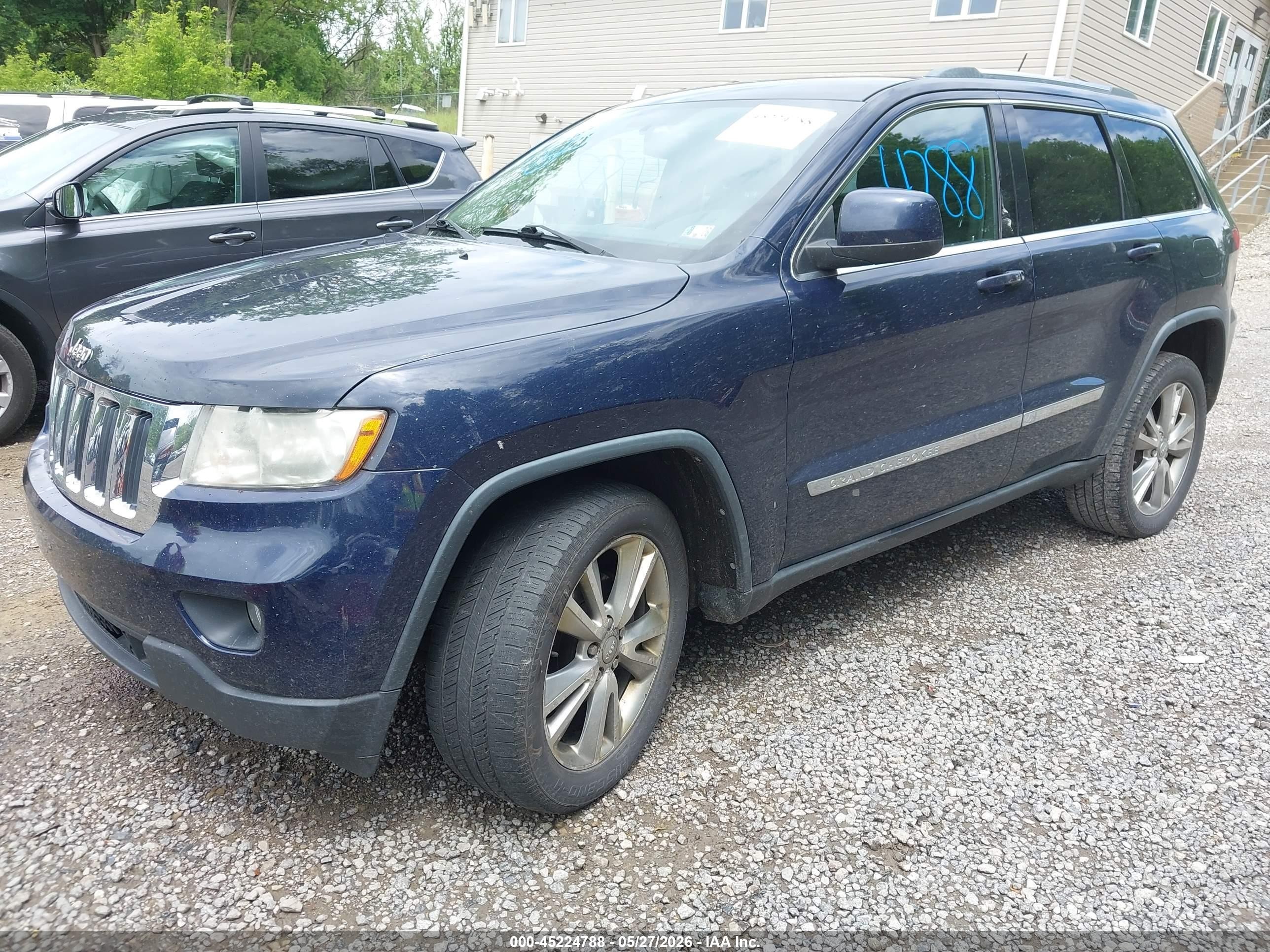 2012 Jeep Grand Cherokee Laredo Синий vin: 1C4RJFAG1CC273177