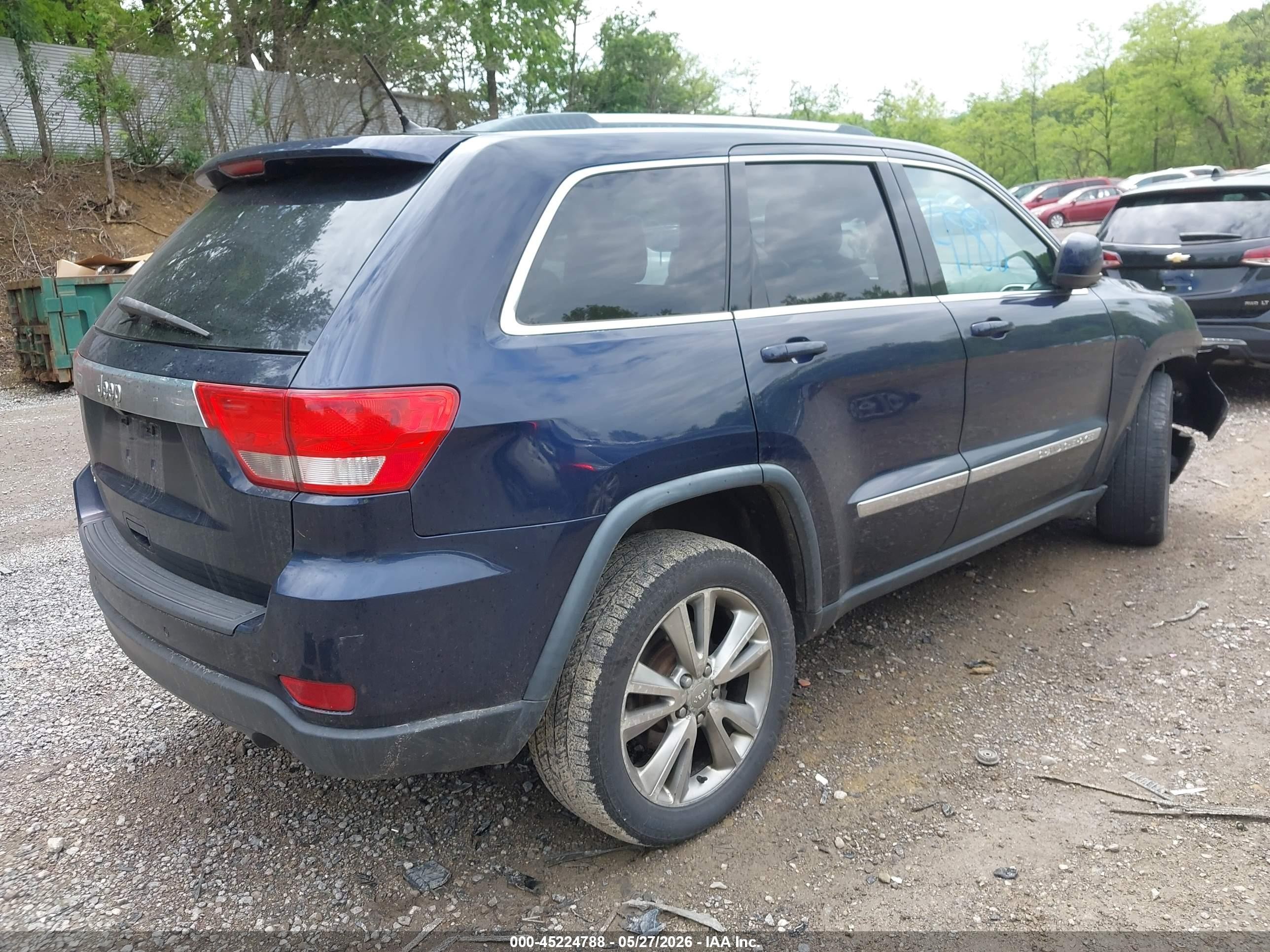 2012 Jeep Grand Cherokee Laredo Синий vin: 1C4RJFAG1CC273177