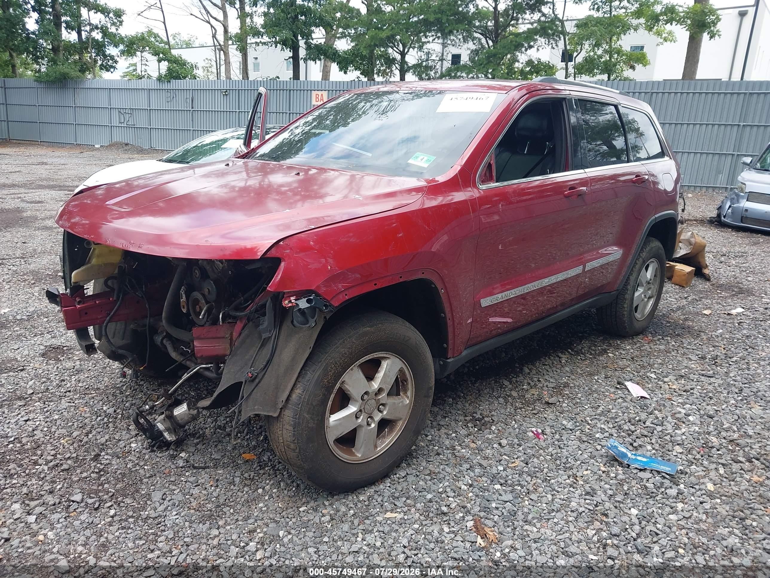 2012 Jeep Grand Cherokee Laredo Red vin: 1C4RJFAG1CC350310