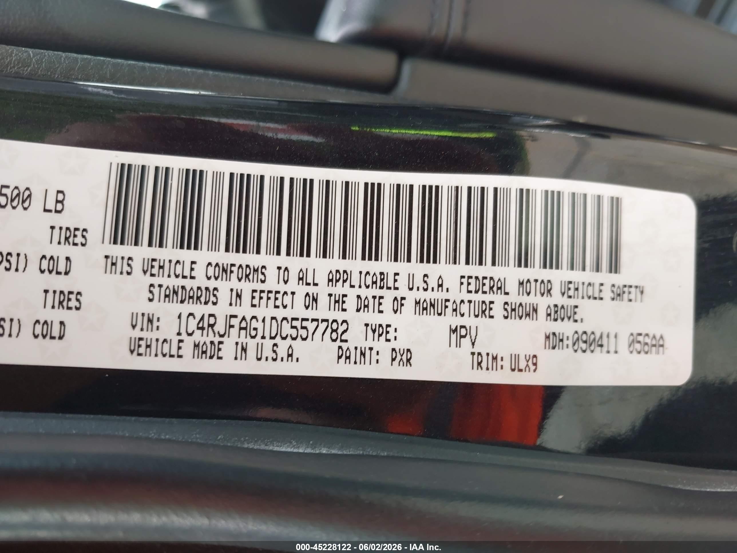 2013 Jeep Grand Cherokee Laredo Black vin: 1C4RJFAG1DC557782